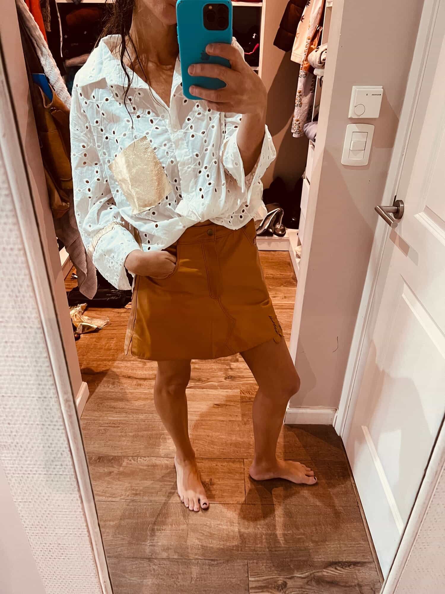 Falda Leather Skirt