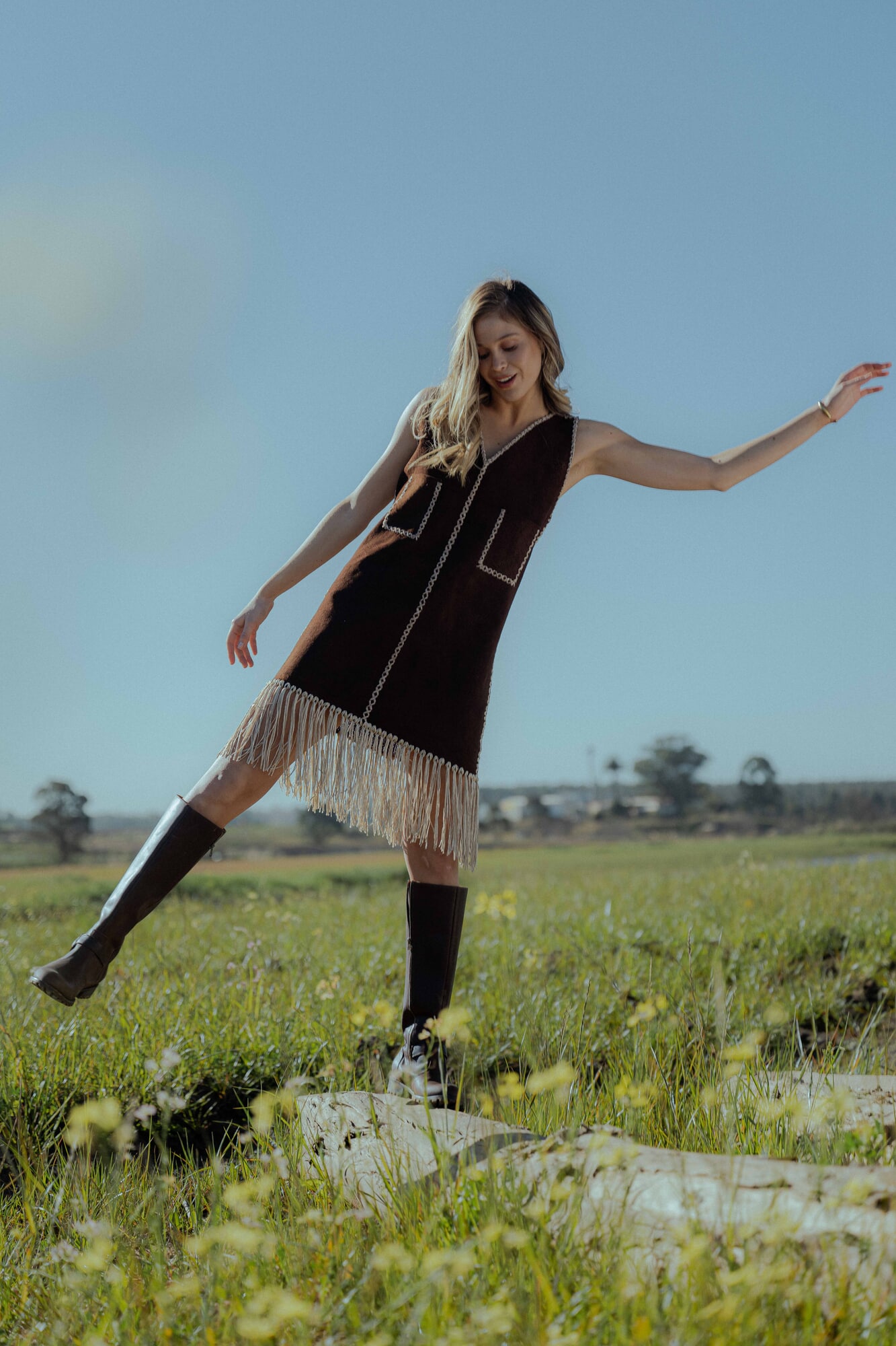Vestido Gamuza chic