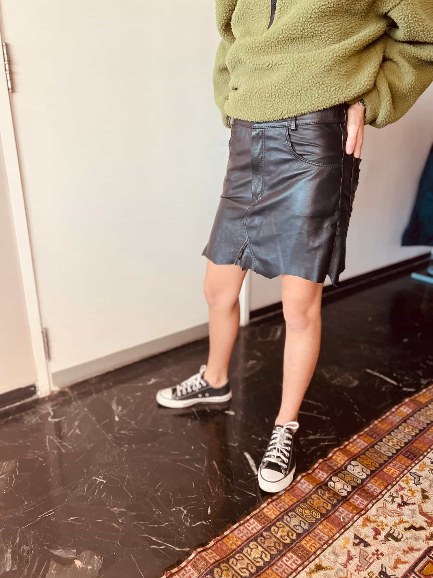 Falda Leather Skirt