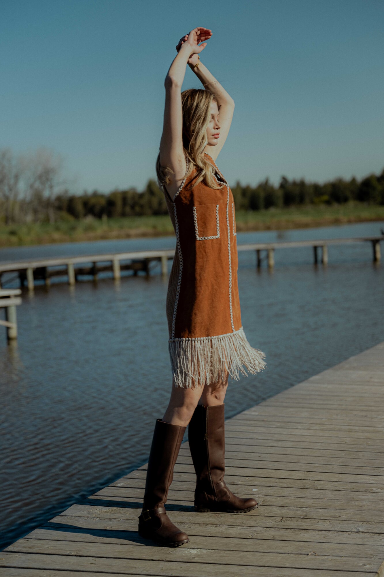 Vestido Gamuza chic