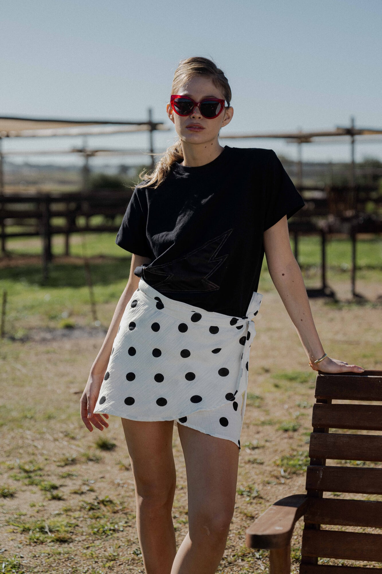 Pollera pareo Polka dots