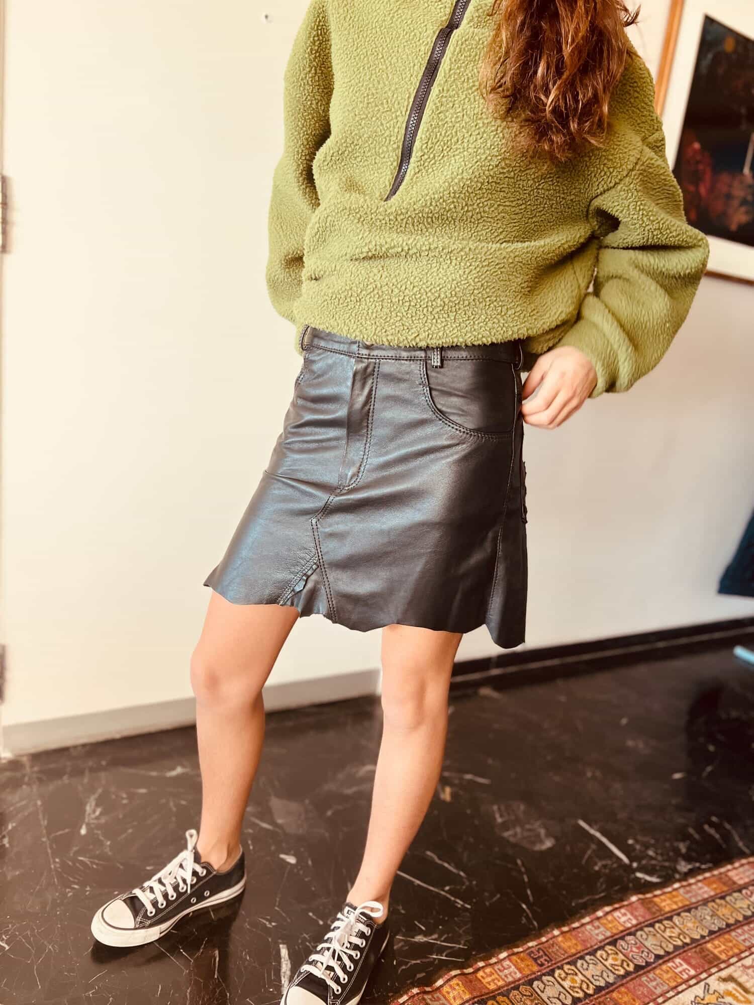 Falda Leather Skirt