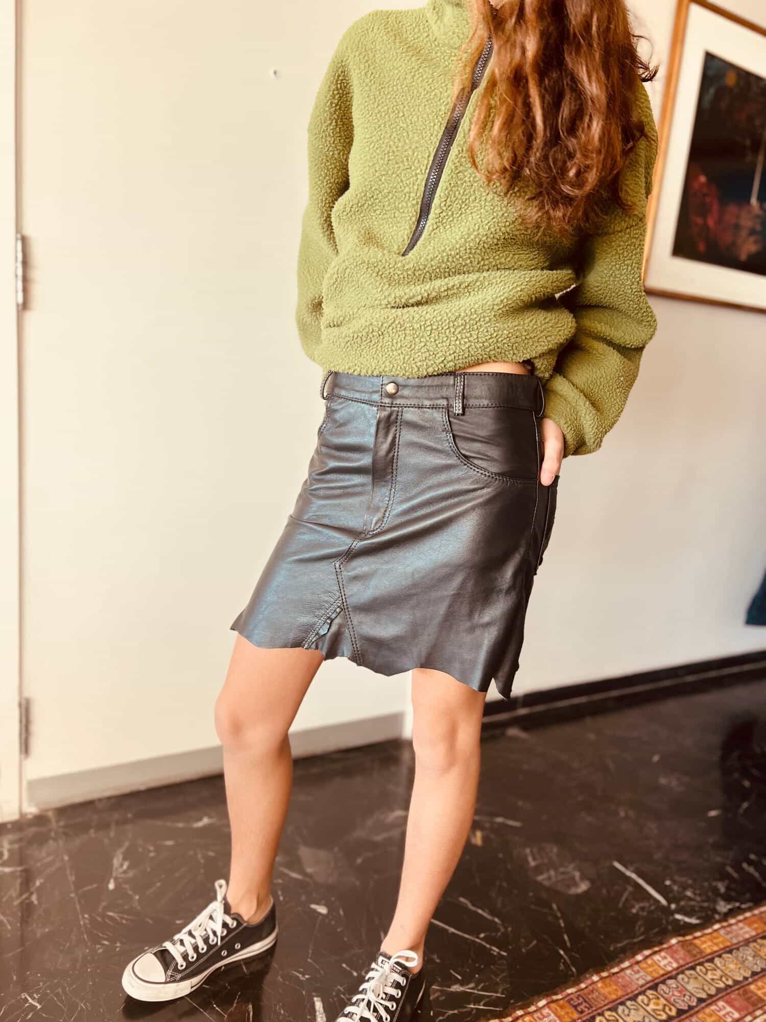 Falda Leather Skirt