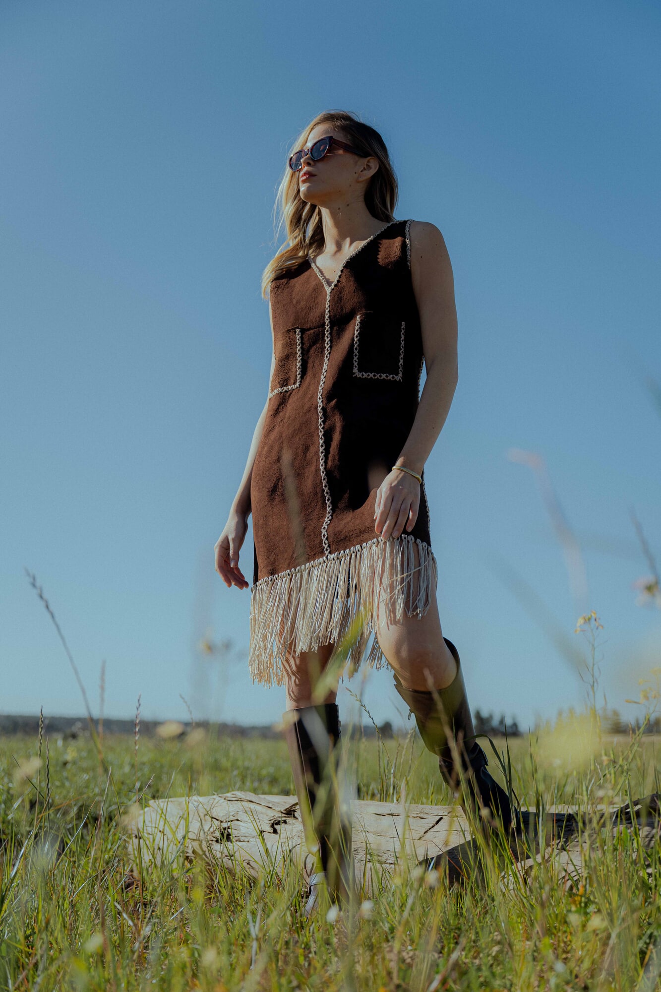 Vestido Gamuza chic