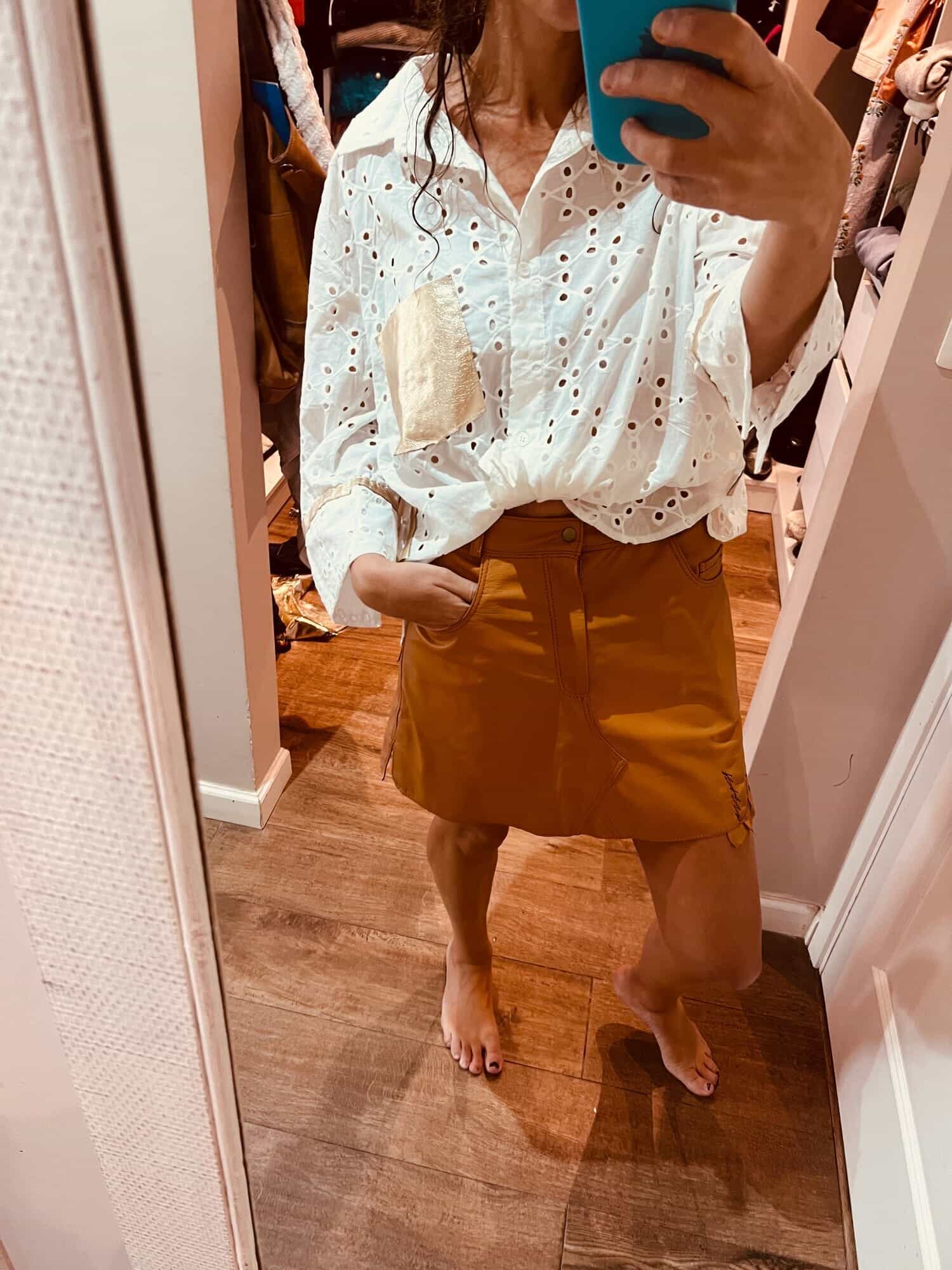 Falda Leather Skirt
