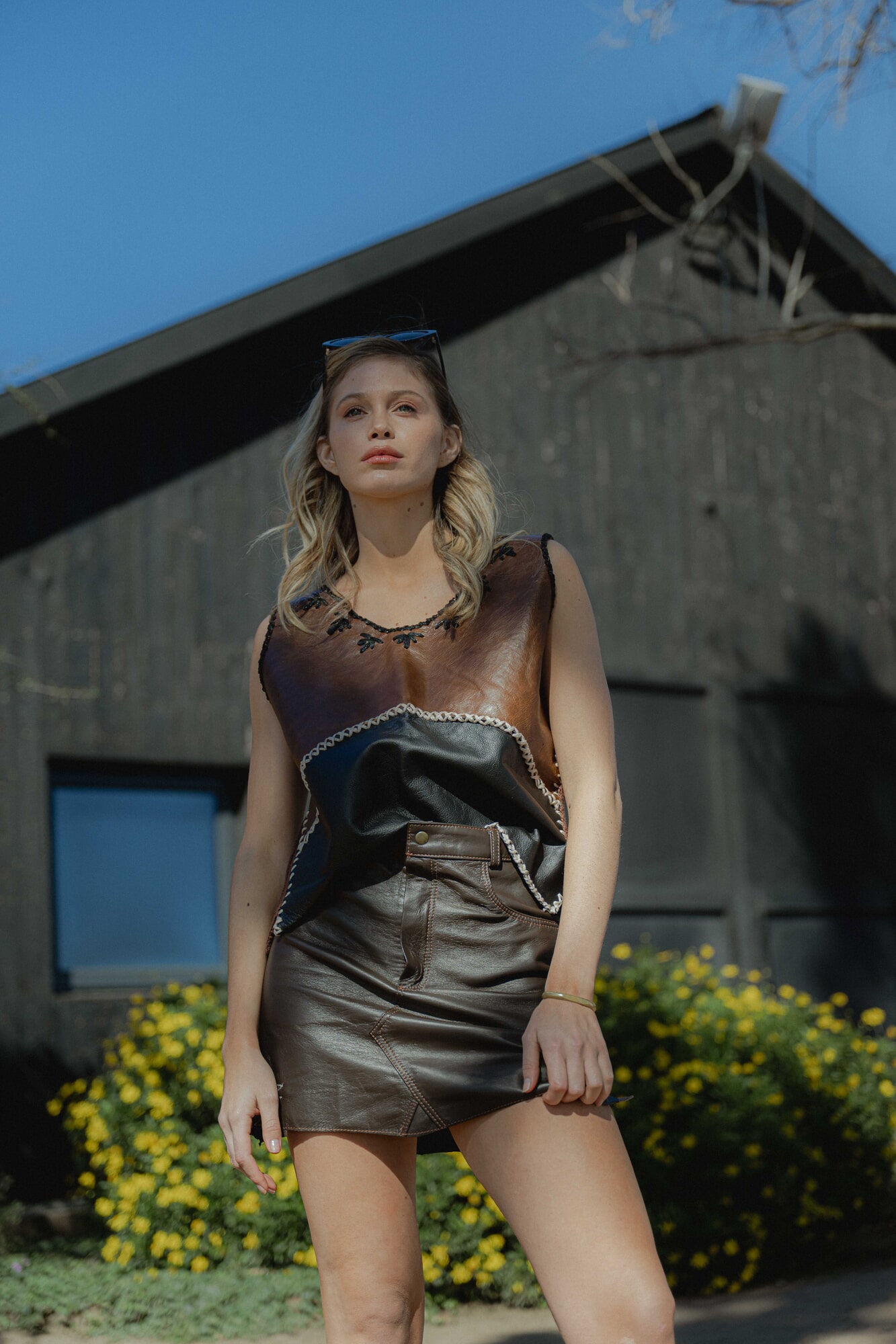 Falda Leather Skirt