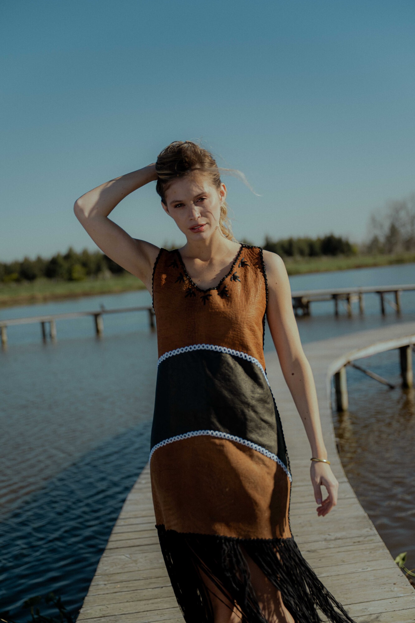 Vestido Leather vibes