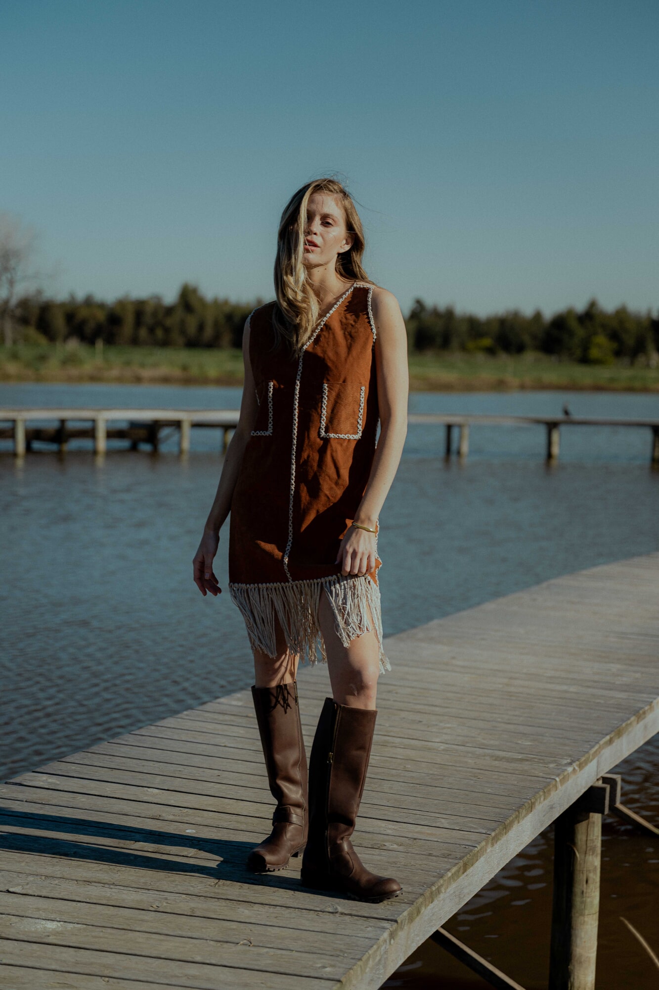 Vestido Gamuza chic