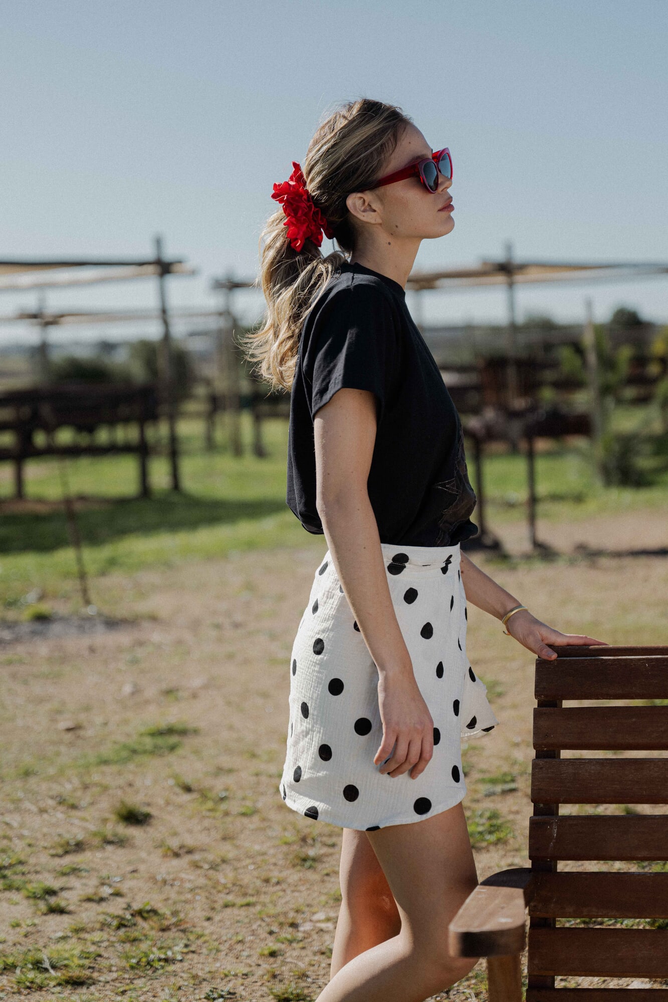 Pollera pareo Polka dots