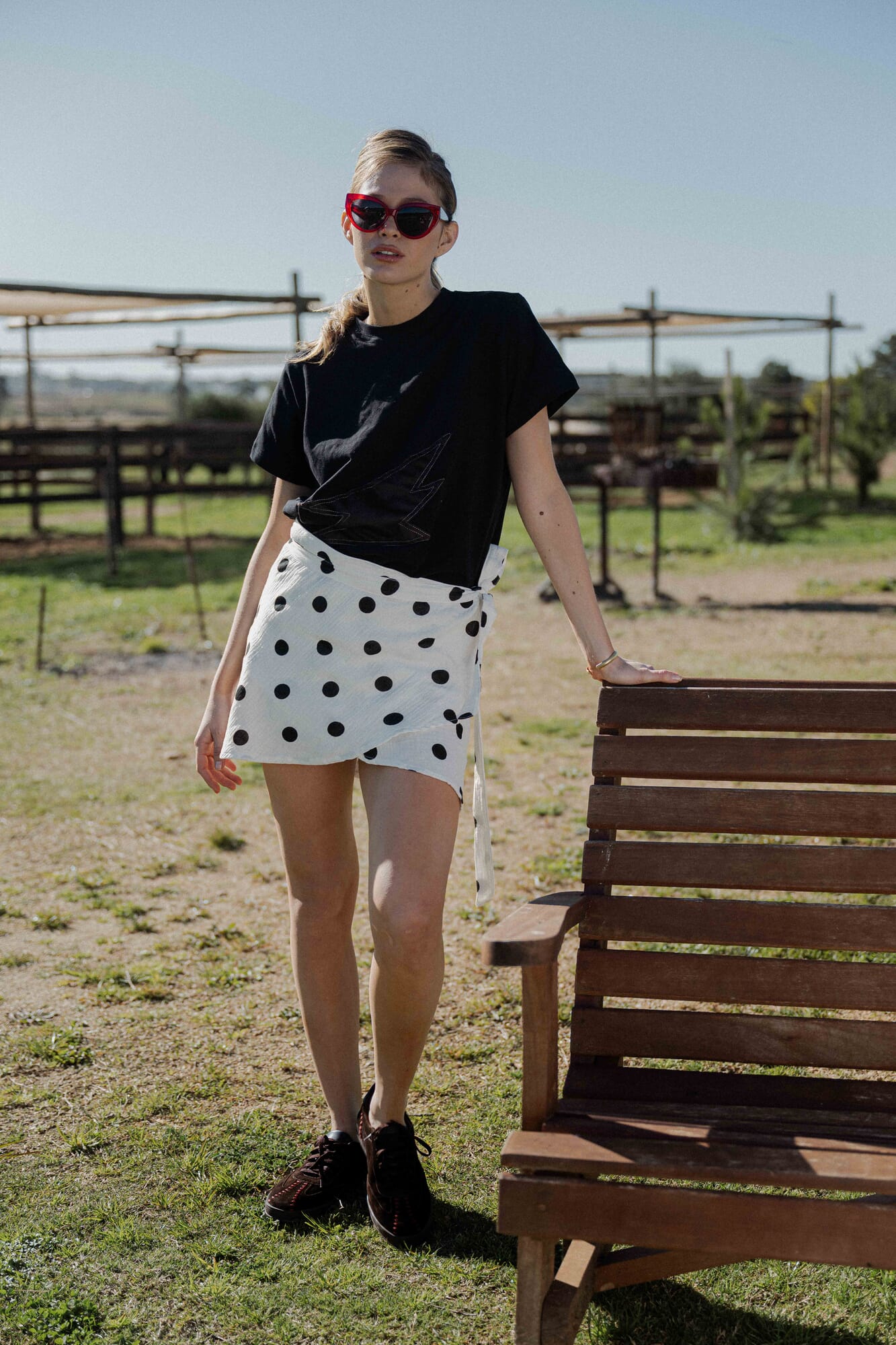 Pollera pareo Polka dots