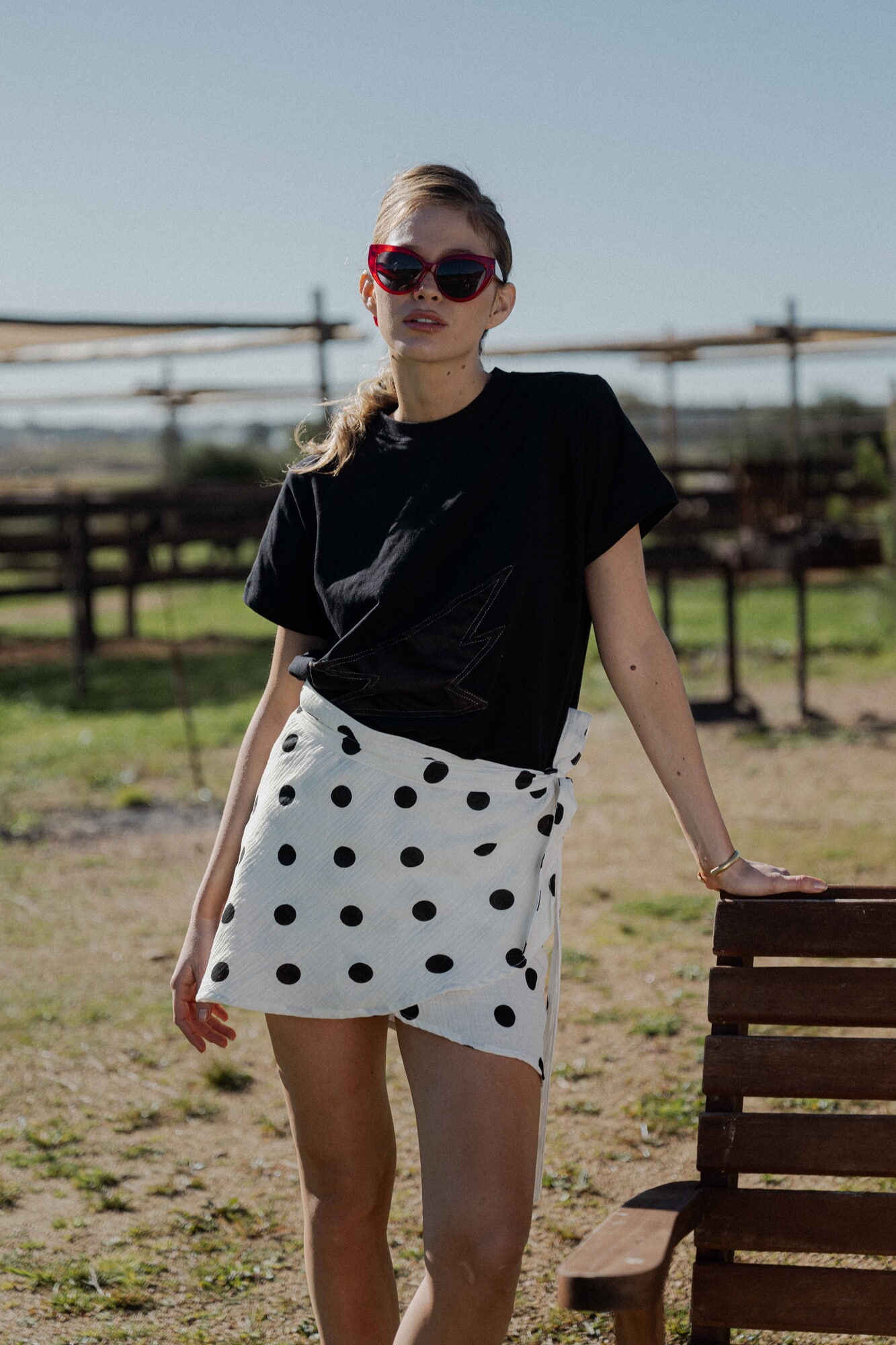 Pollera pareo Polka dots