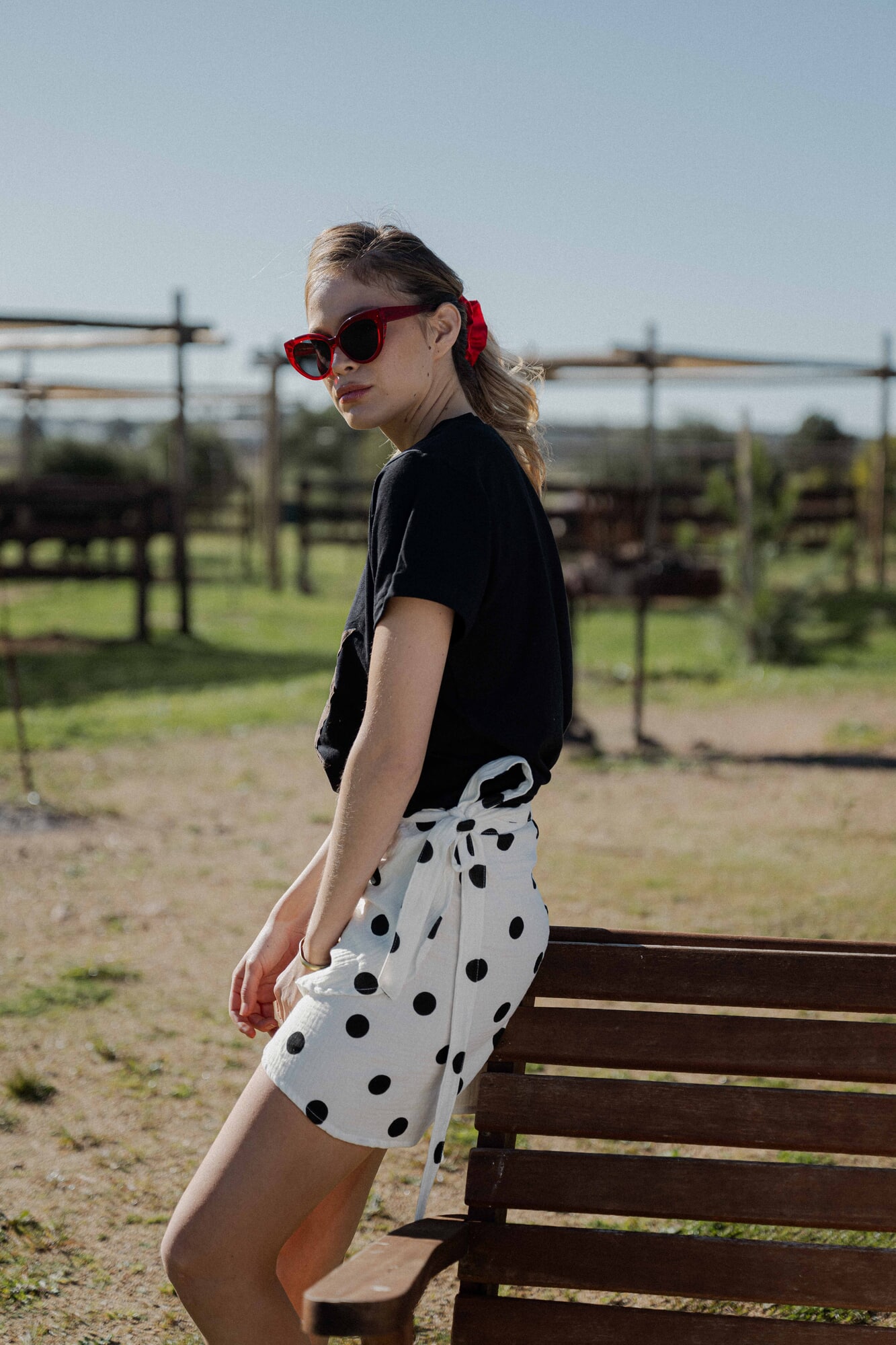 Pollera pareo Polka dots