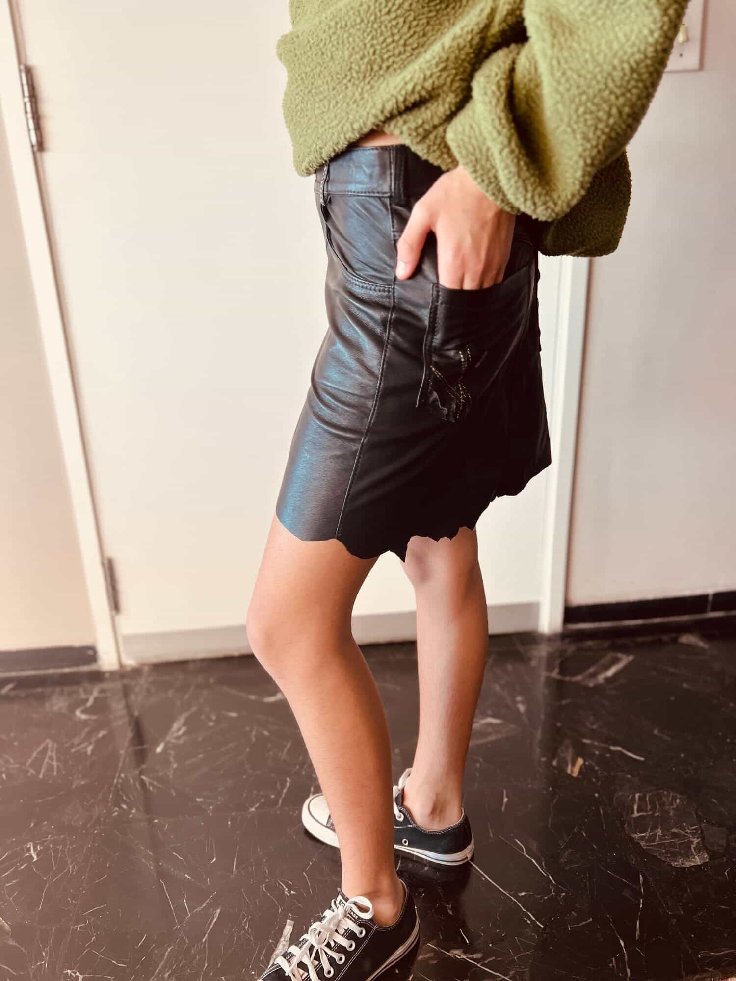 Falda Leather Skirt