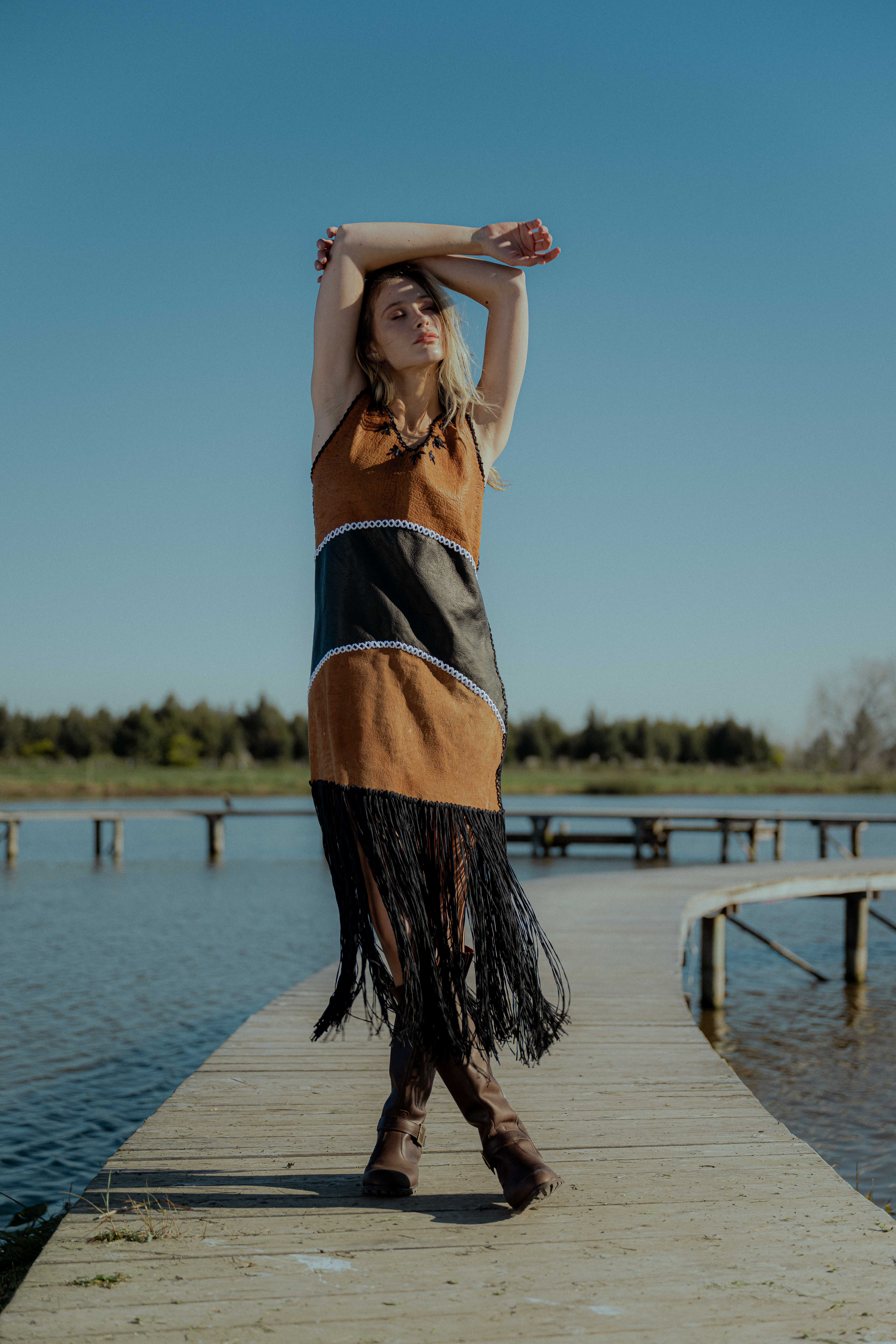 Vestido Leather vibes