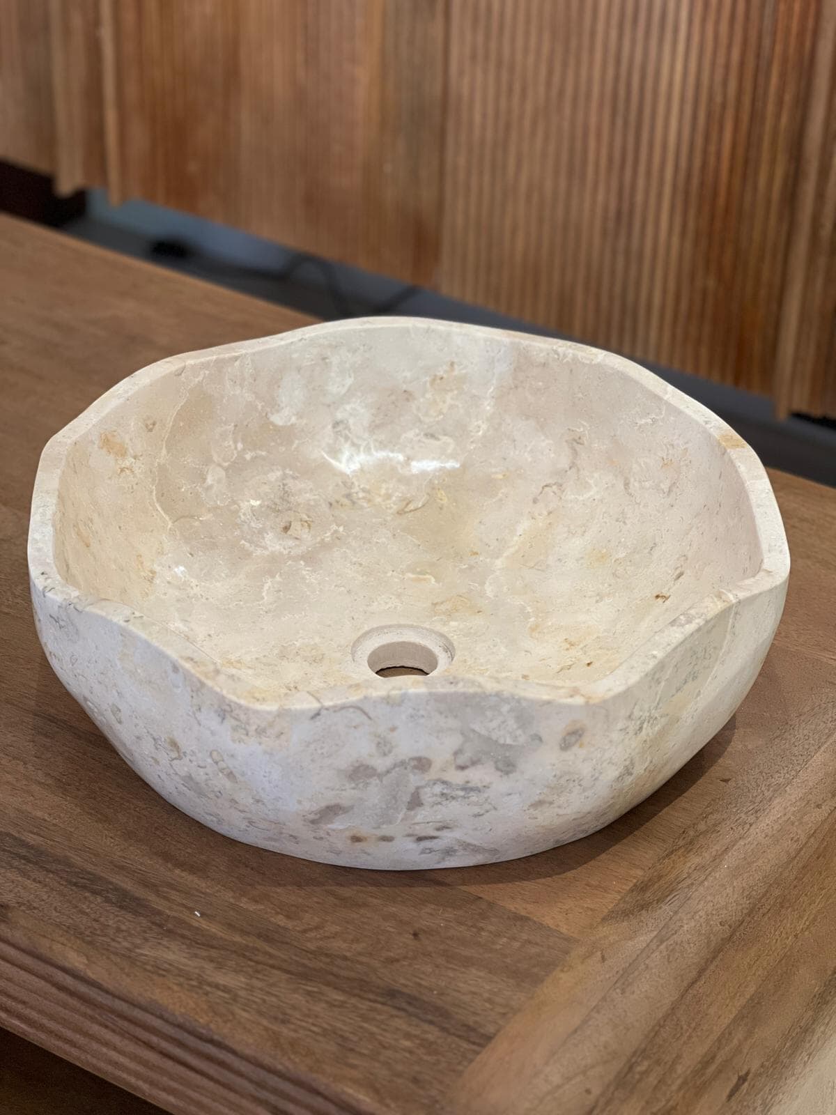 Bacha hexagonal marmol