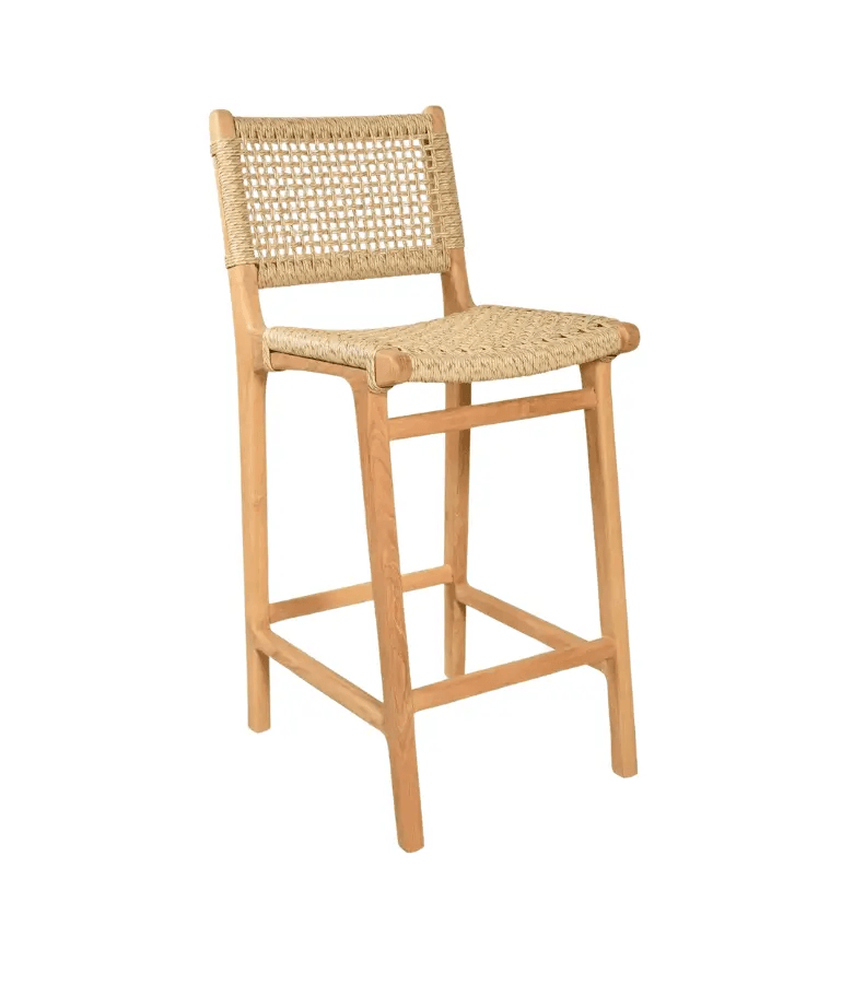 Silla bar teca y loom