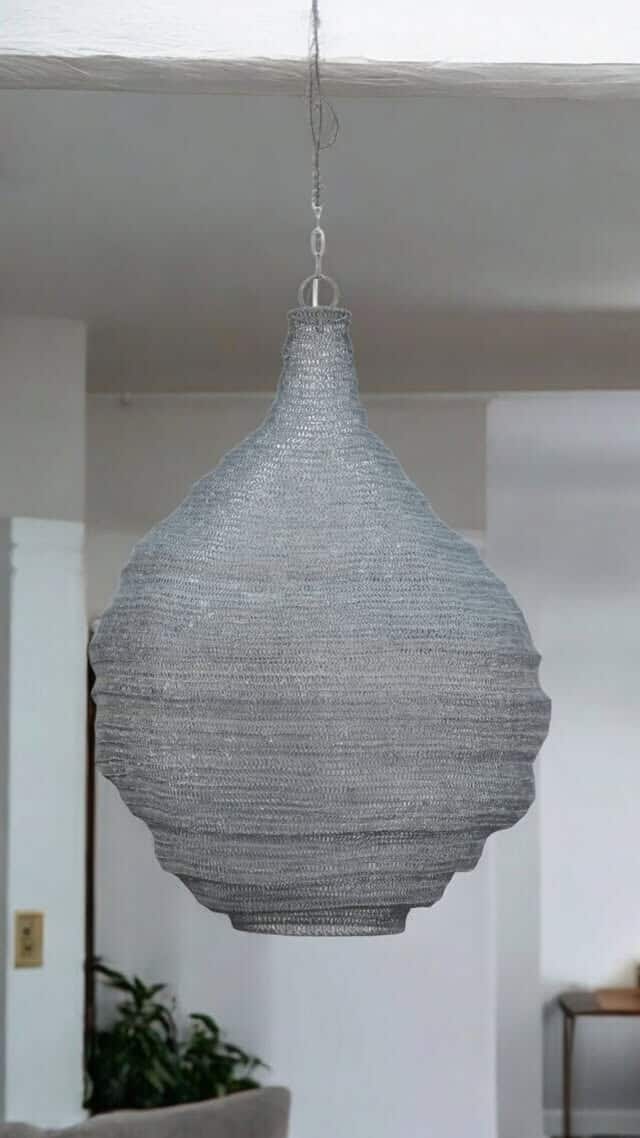 Lampara colgante alambre cobre