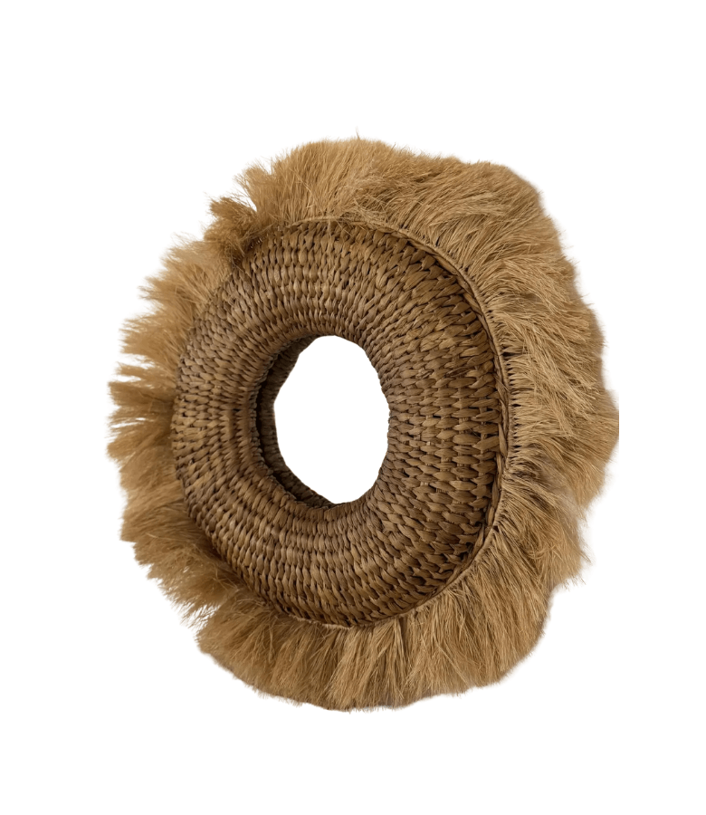 ESPEJO CRAFTS ROBUSTO CON FLECOS NAT D77 - 30% OFF 