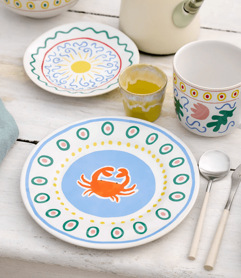 SUMMER BLISS PLATO POSTRE 22CM CRAB