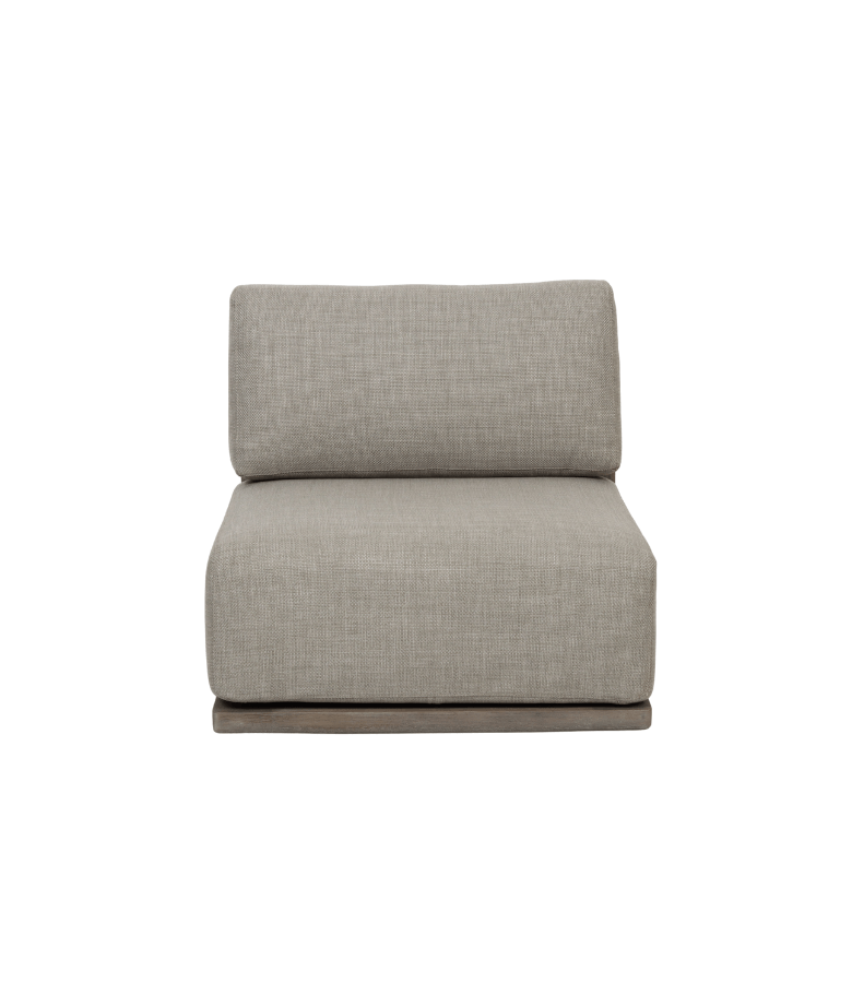 MODULO LUCIANO OUTDOOR TEKA GRIS CON ALMOHADONES