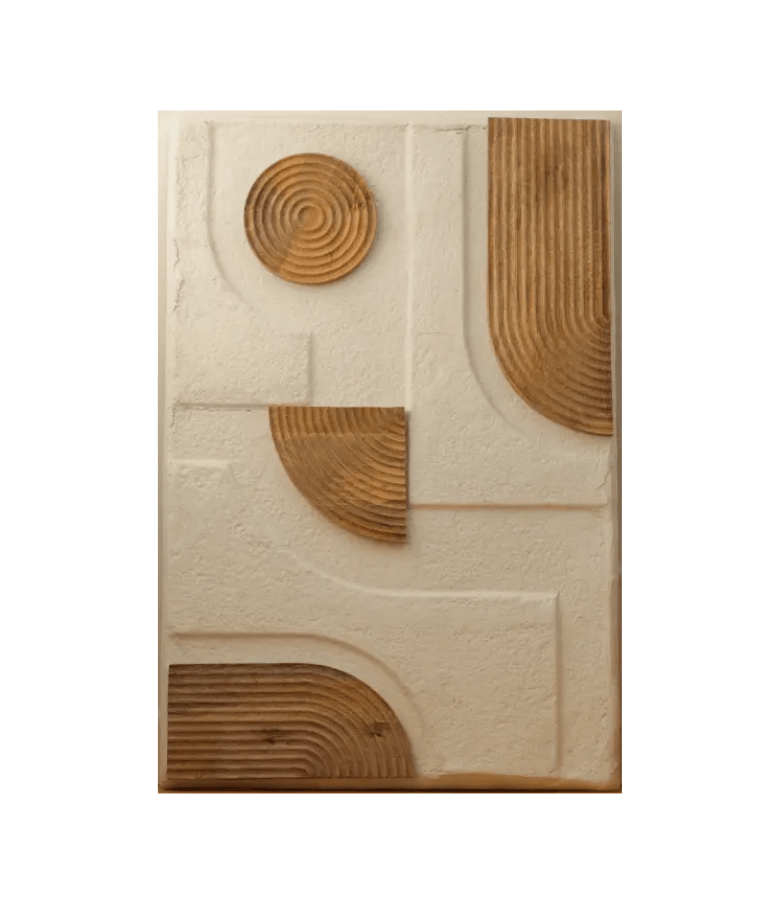 DECO PARED ESPIRALES MADERA