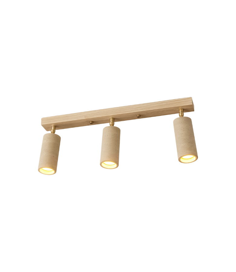 L. TECHO TRAVERTINE 3 LUCES