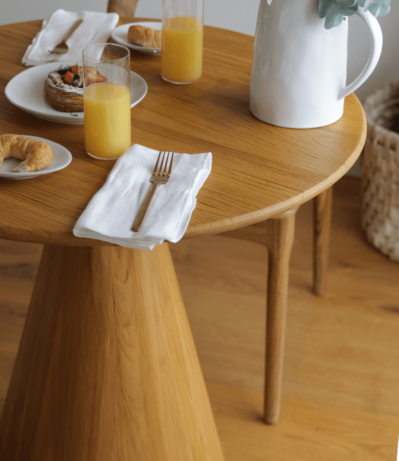 MESA COMEDOR SIENA D80X76 TEKA NATURAL