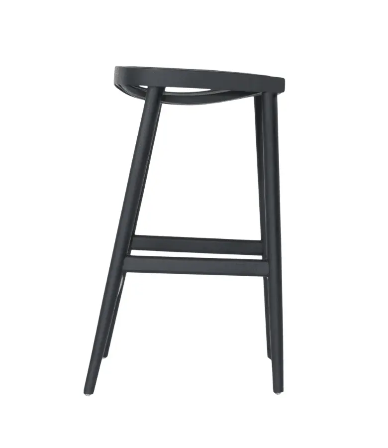 BANCO ALTO KONDO TEKA 65CM NEGRO