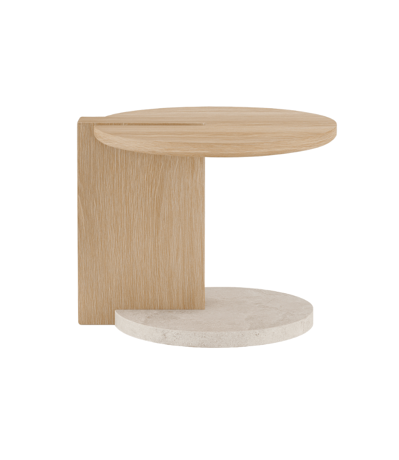 MESA LIVING BAKERS ROBLE Y MARMOL D60XH42