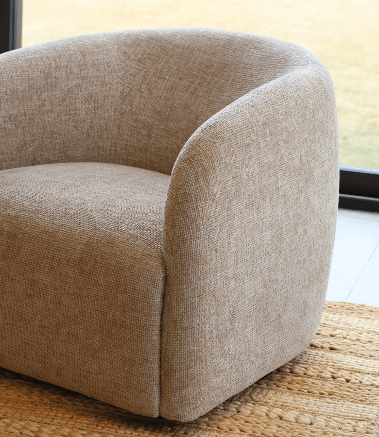 BUTACA CLAUDIA GIRATORIA BEIGE