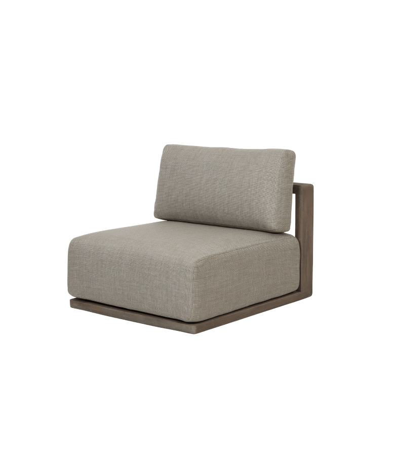 MODULO LUCIANO OUTDOOR TEKA GRIS CON ALMOHADONES