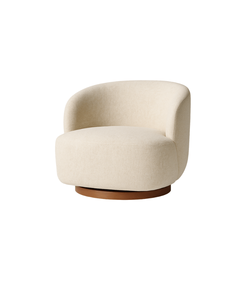 BUTACA CLAUDIA GIRATORIA BEIGE