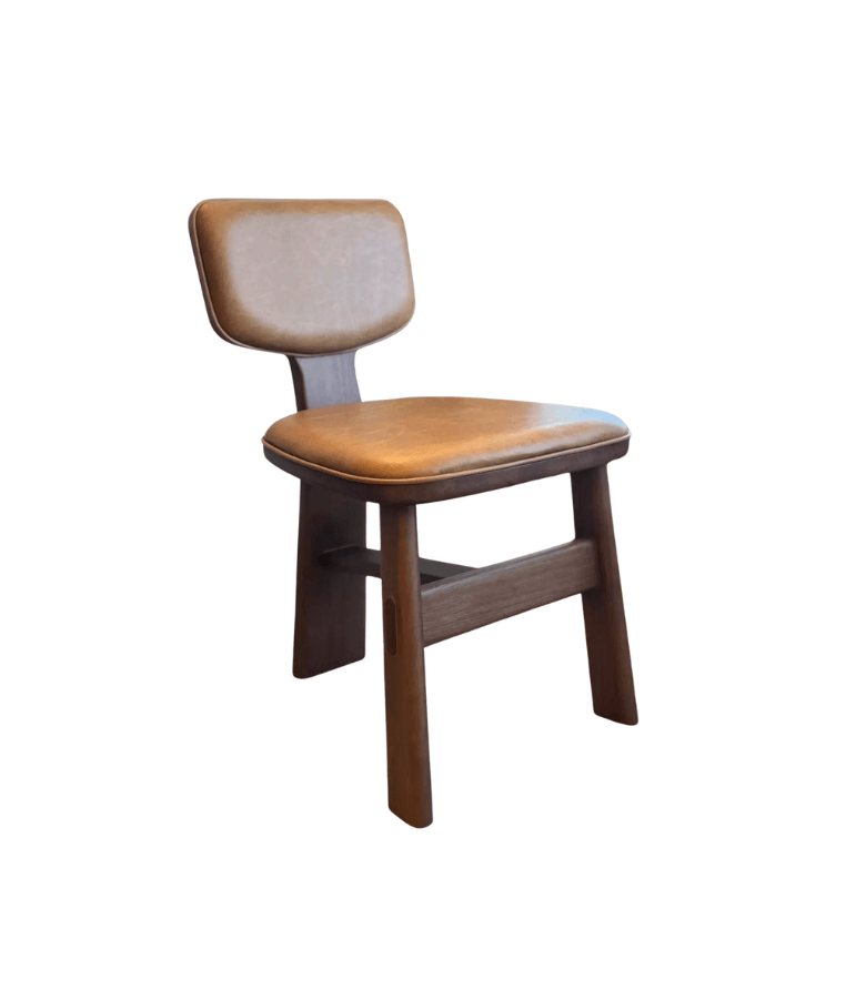 SILLA ESTANDARTE CUERO CAMEL