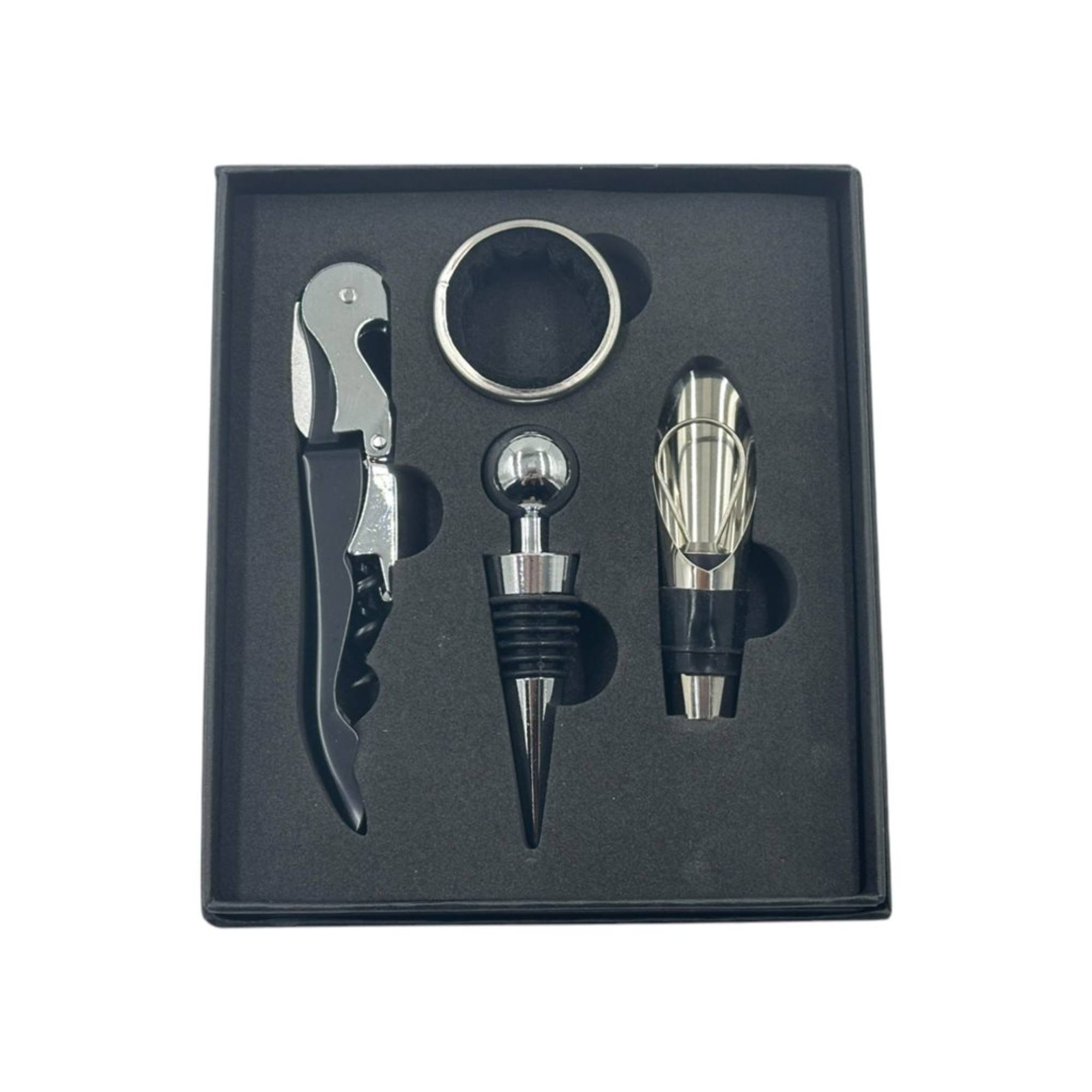 Set de accesorios para vino 4 piezas