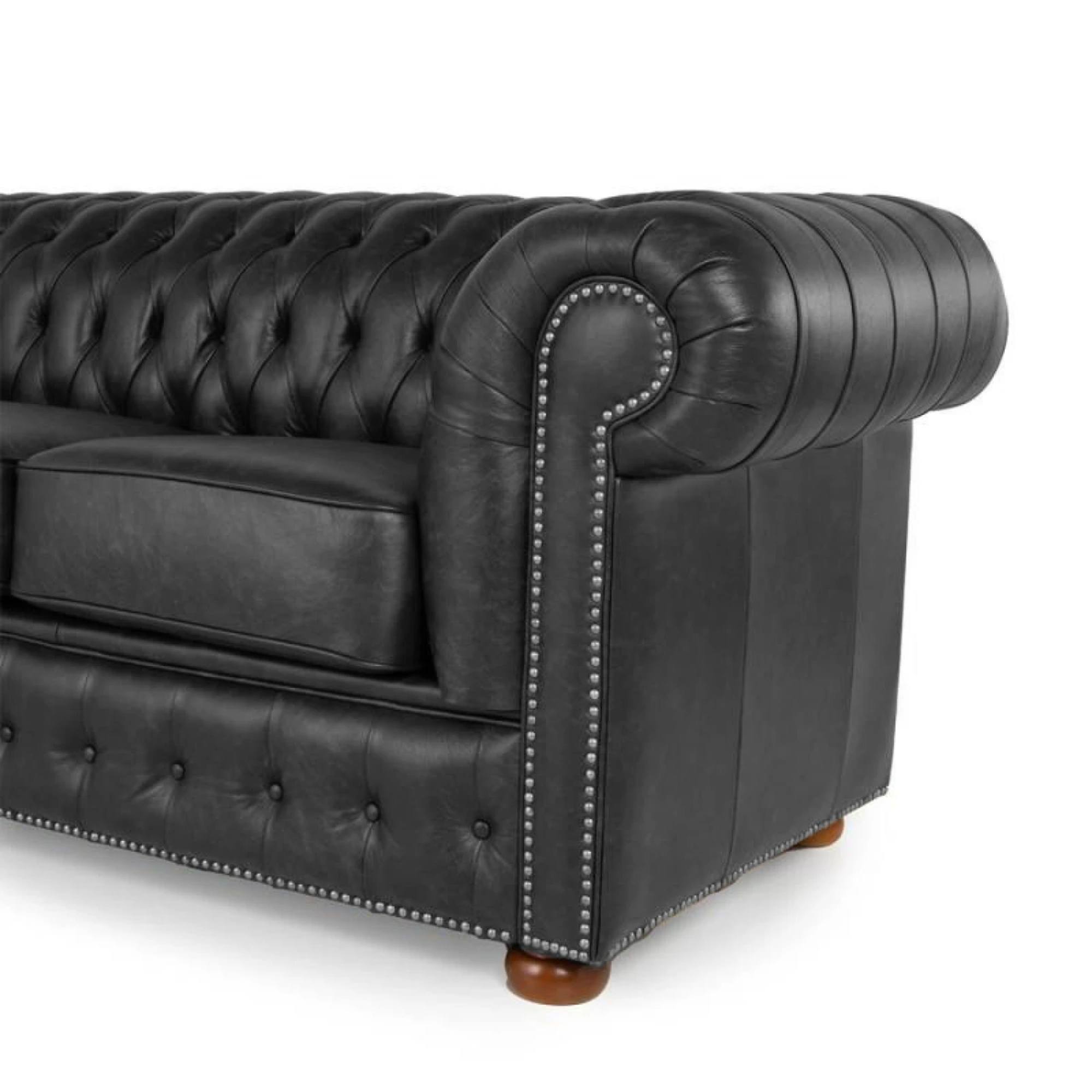 Sillón de cuero 3 Cuerpos Chesterfield