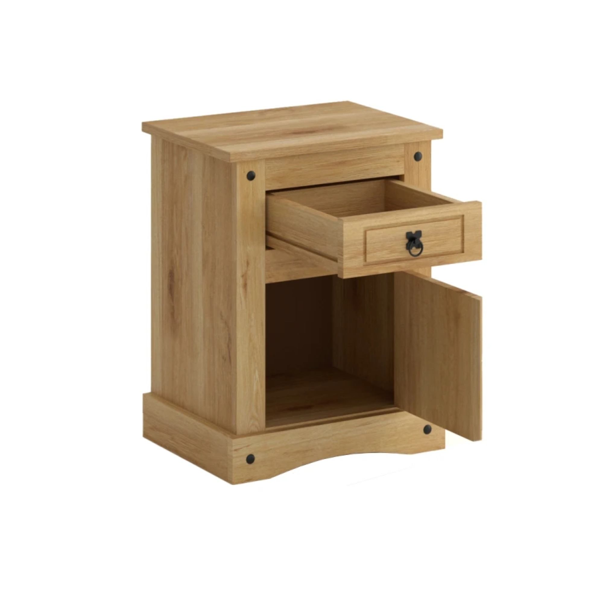 Mesa de luz 1 puerta 1 cajón - Linea mexicana
