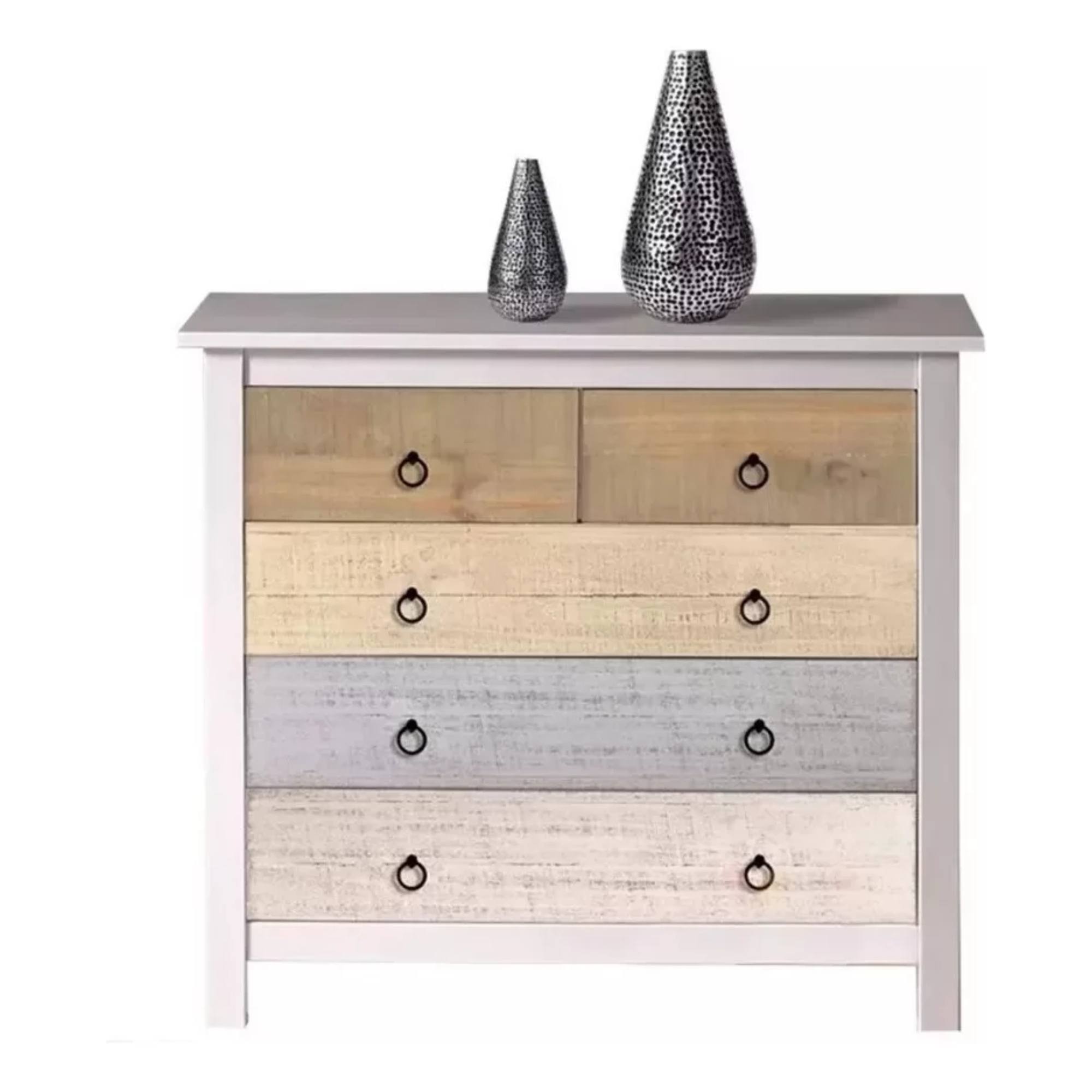 Comoda 5 cajones Linea Flora
