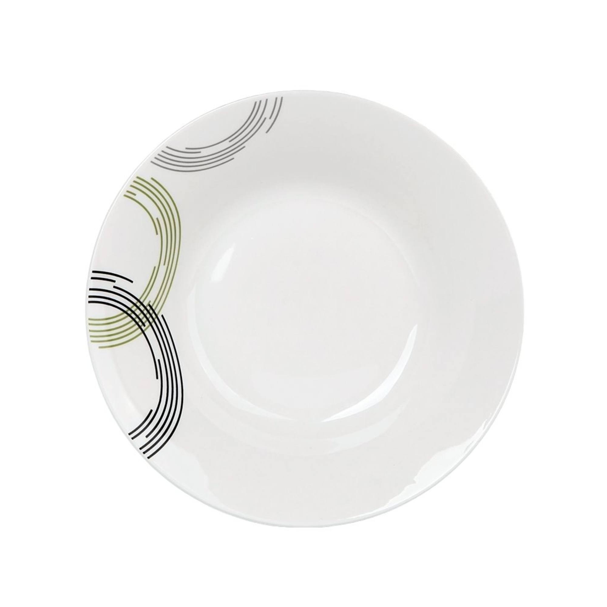 Plato hondo 20 cm círculos grises