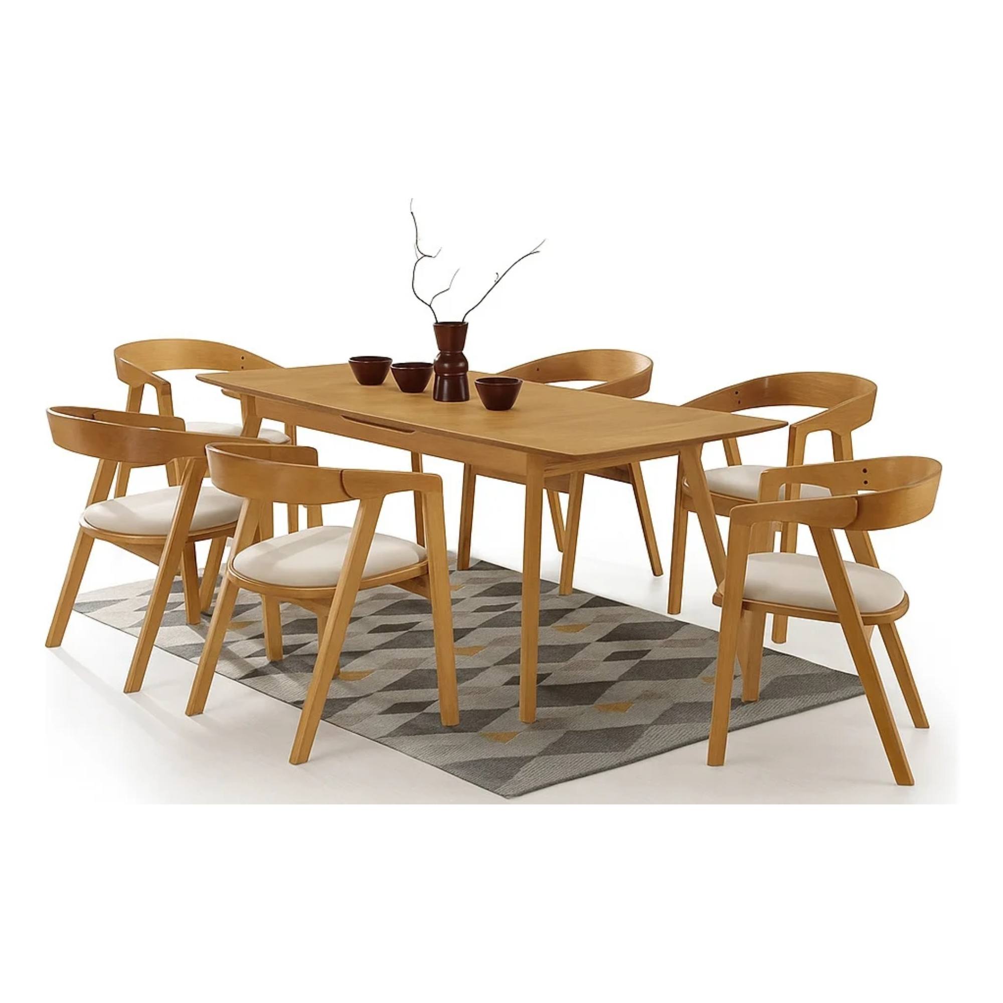 Juego de comedor extensible Ivy 6 sillas