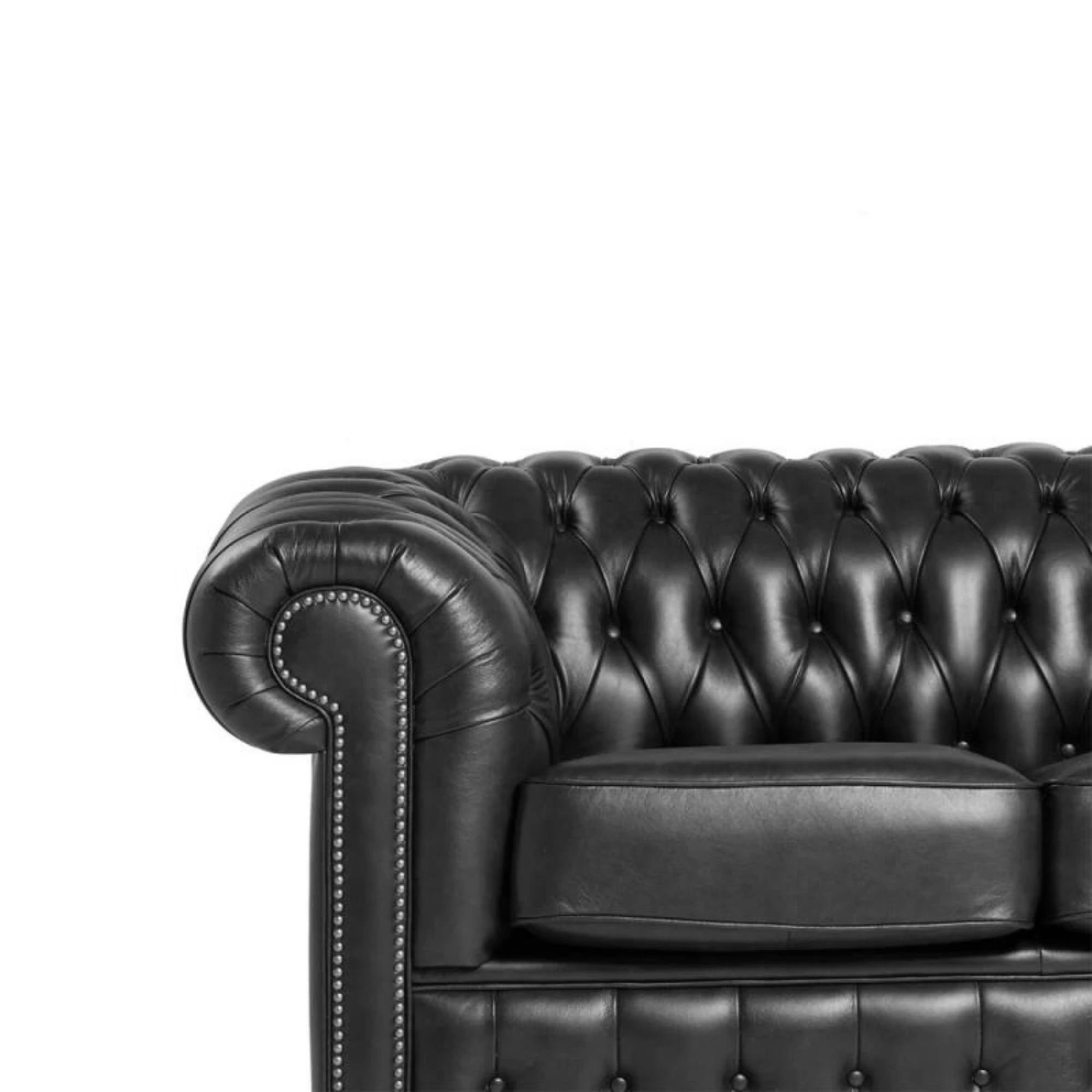 Sillón de cuero 2 Cuerpos Chesterfield