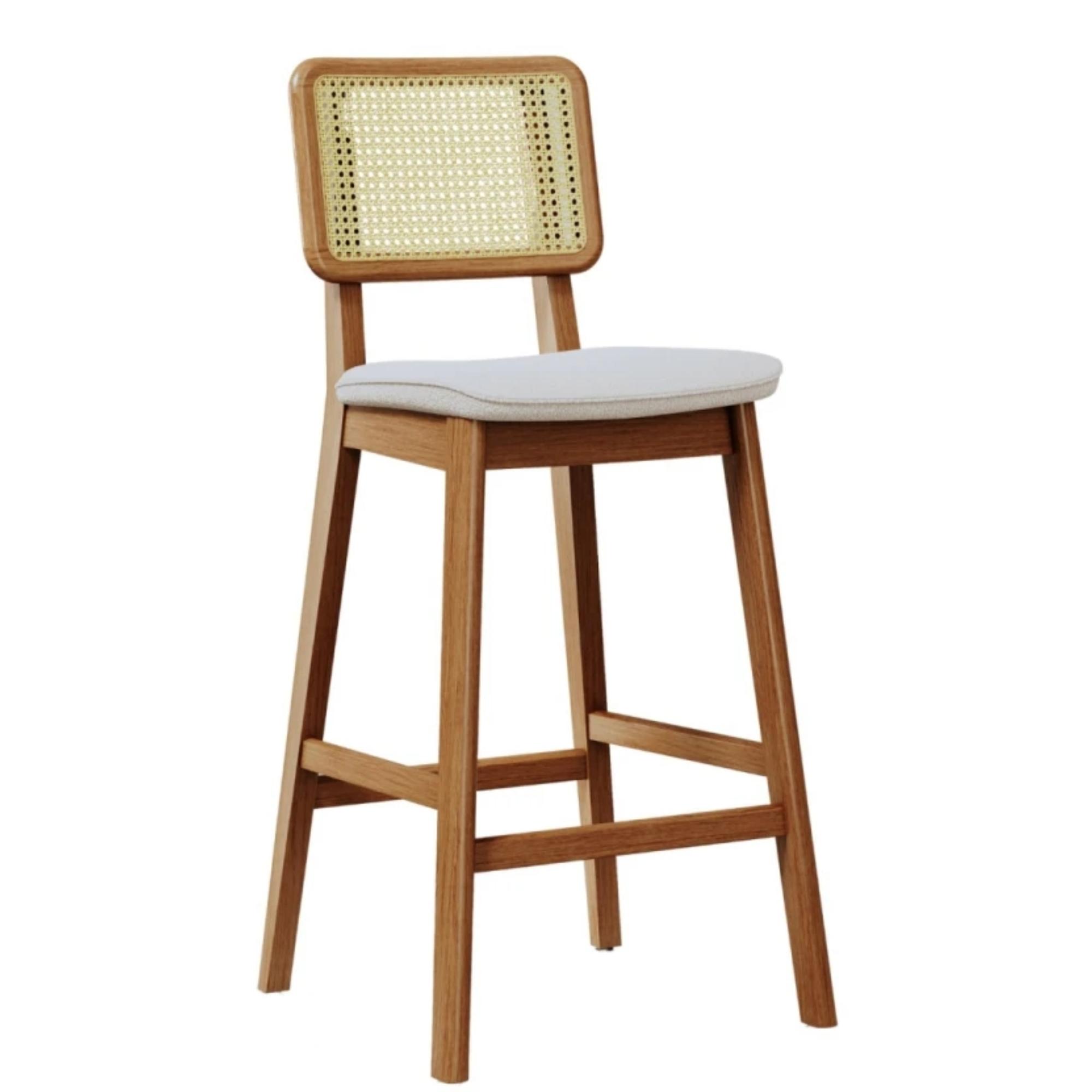 Banqueta Classic Línea Manhattan Ratan/Bouclé