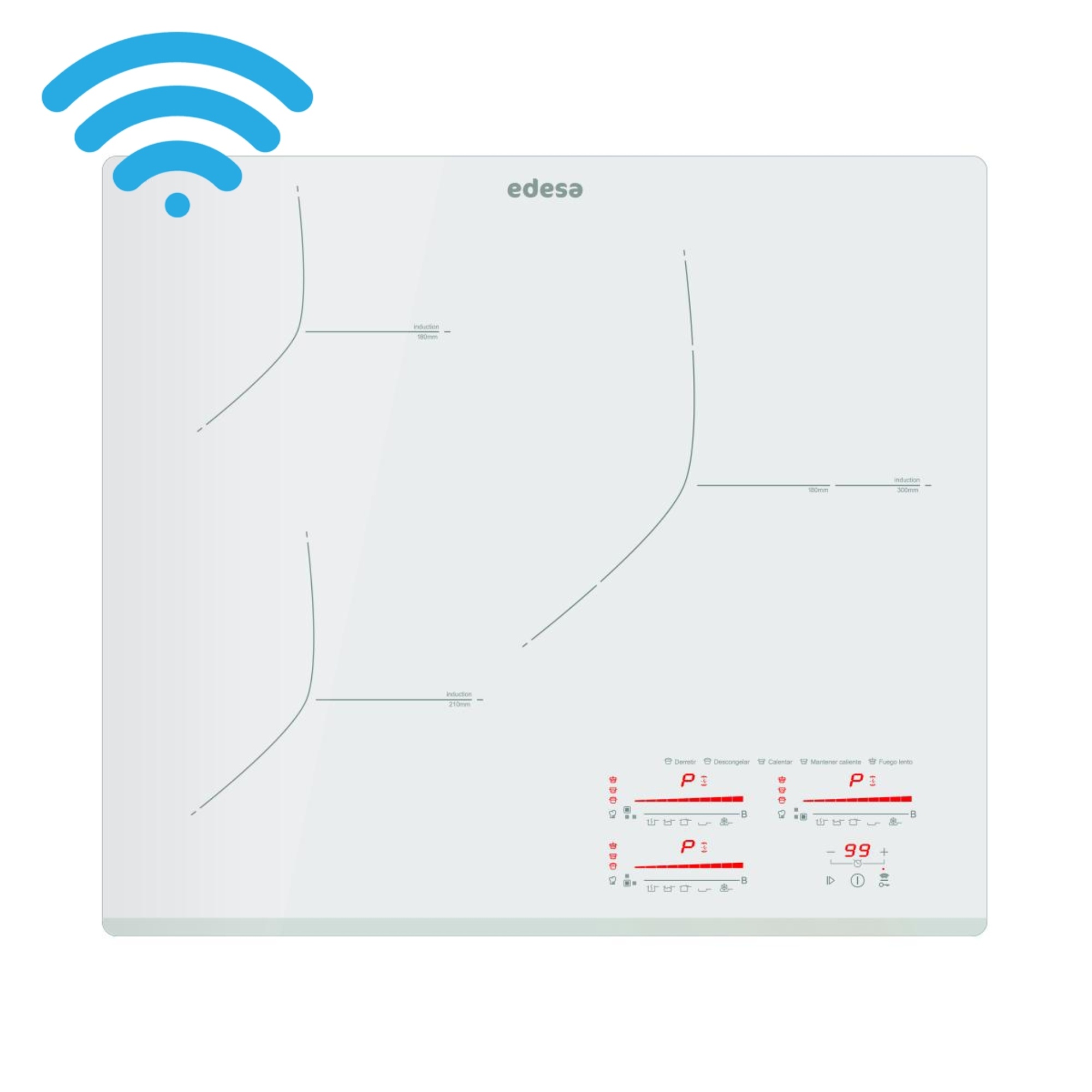 Anafe de induccion Edesa 3 zonas WIFI