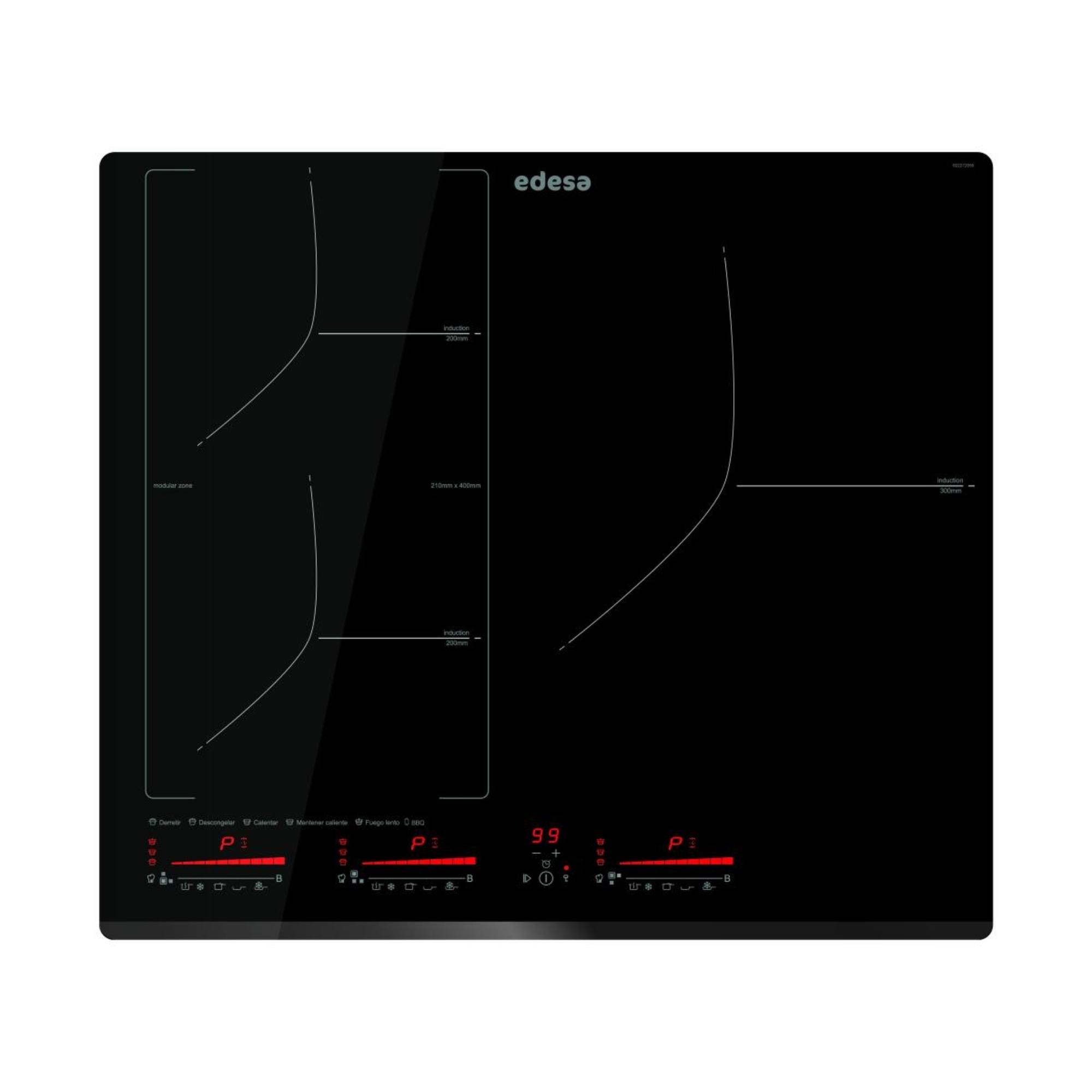 Anafe de induccion Edesa 3 zonas EIM-6331 HT BQ B