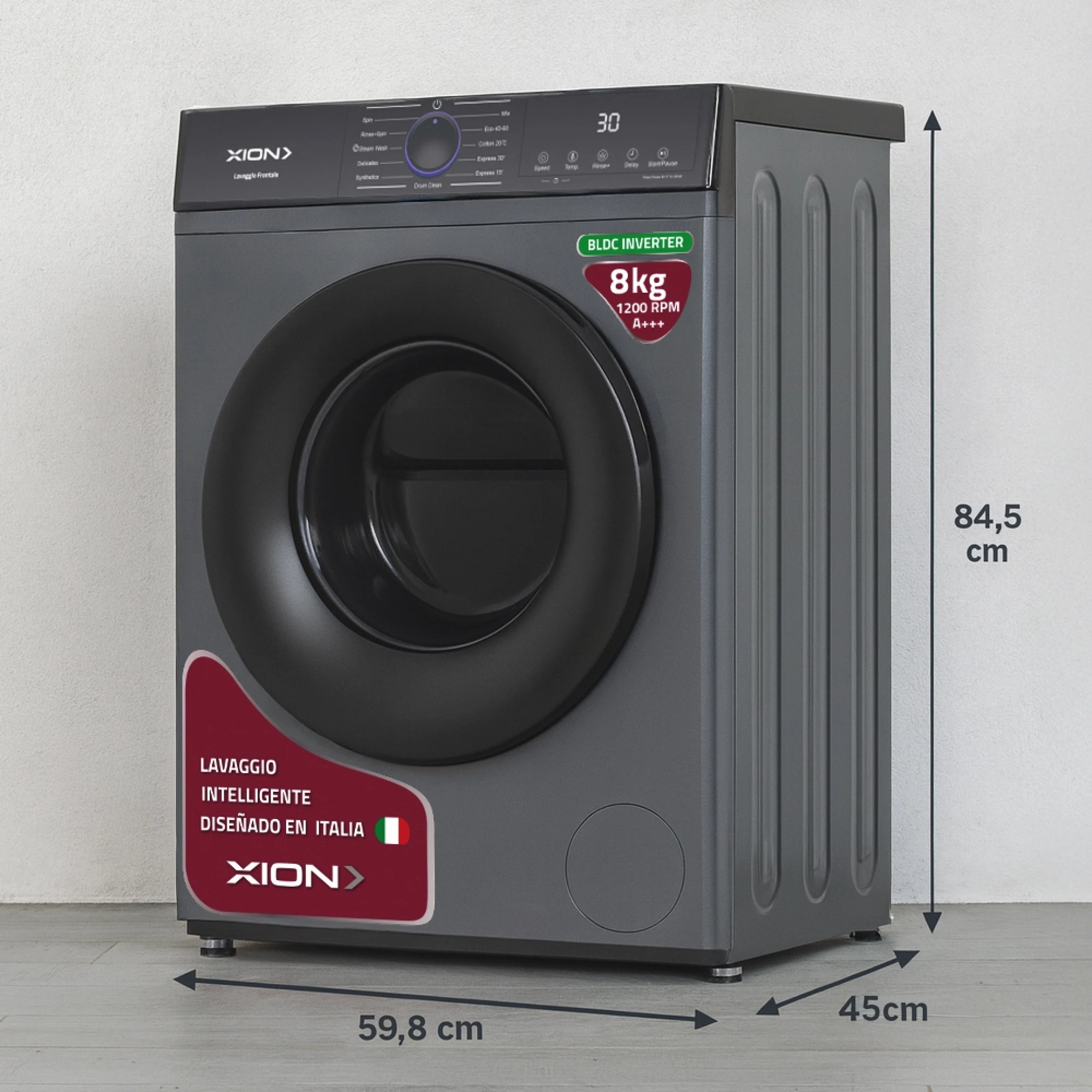 Lavarropas Xion 8 Kg inverter