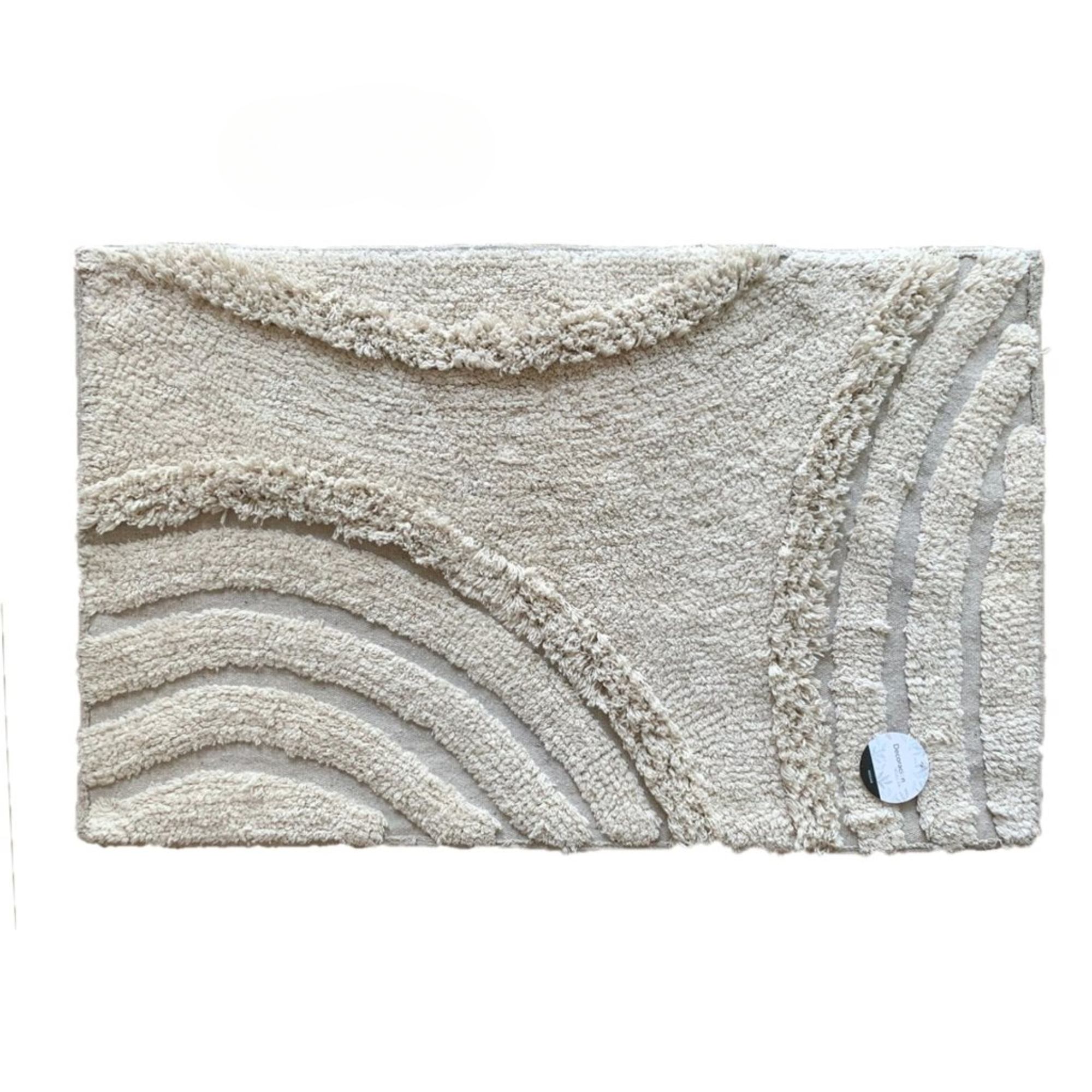 Alfombra fleece c/flecos circulos