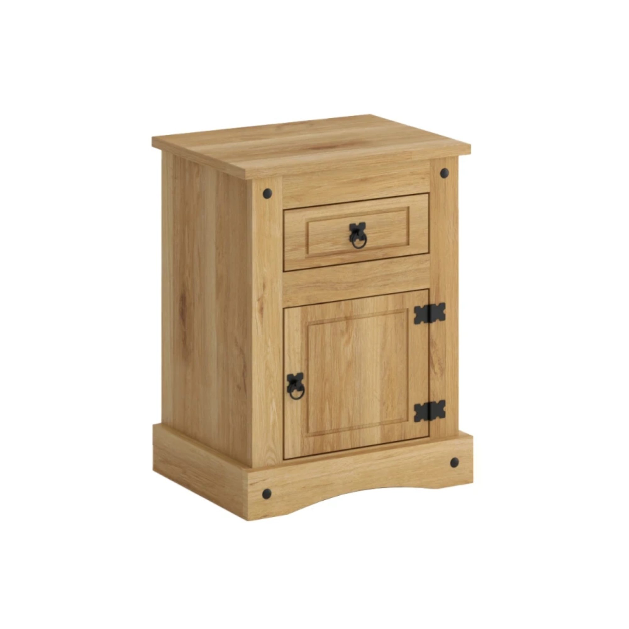 Mesa de luz 1 puerta 1 cajón - Linea mexicana