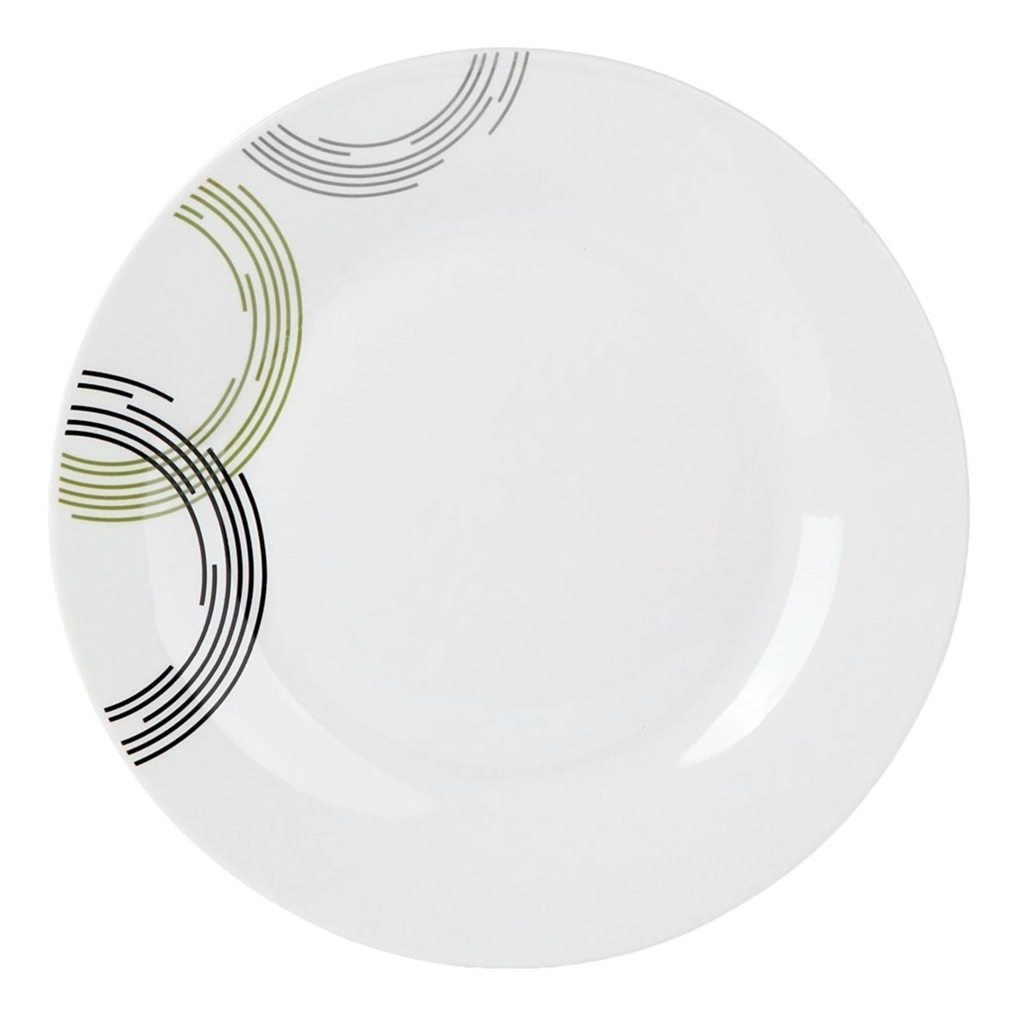 Plato llano 23 cm circulos grises