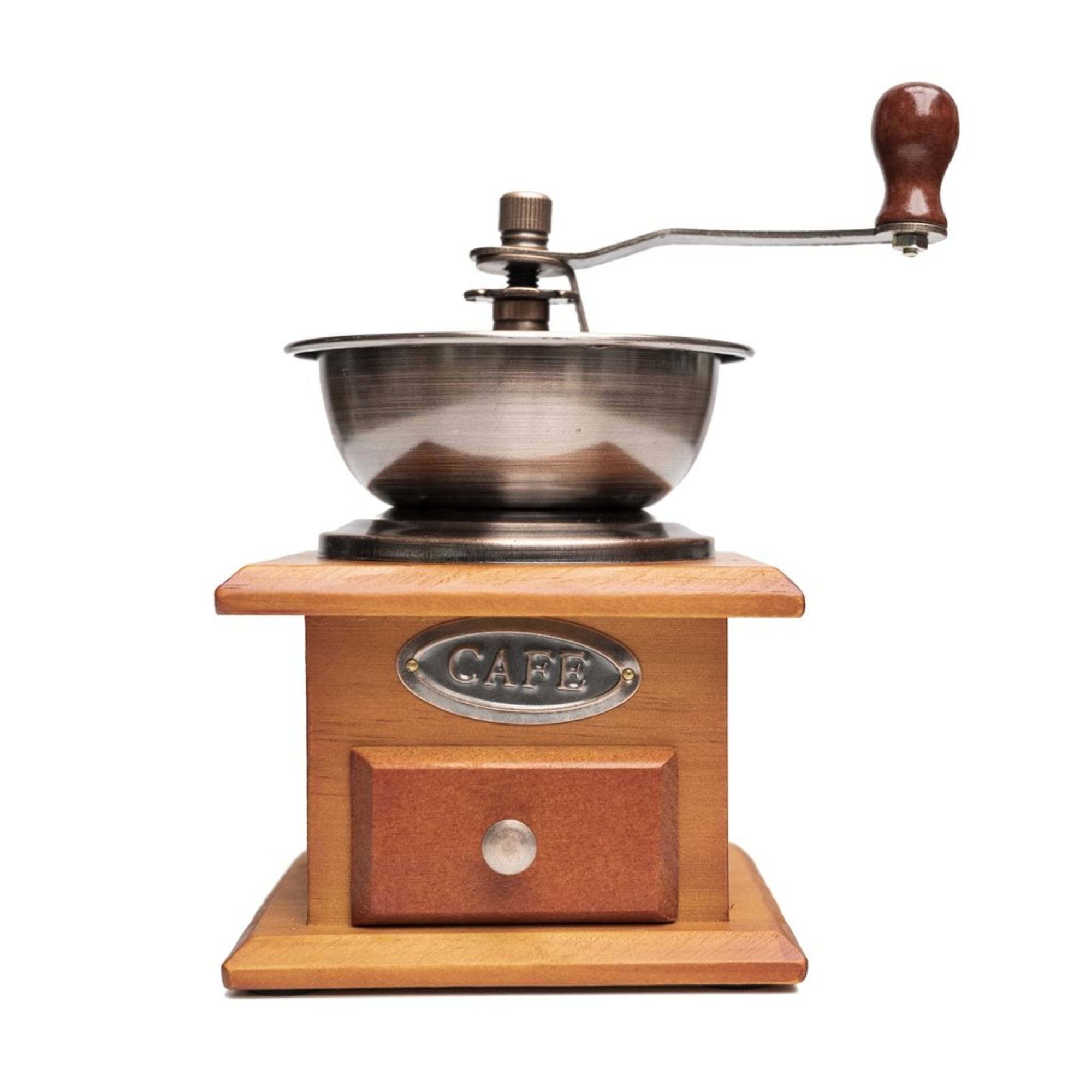 Molinillo café manual madera/bronce