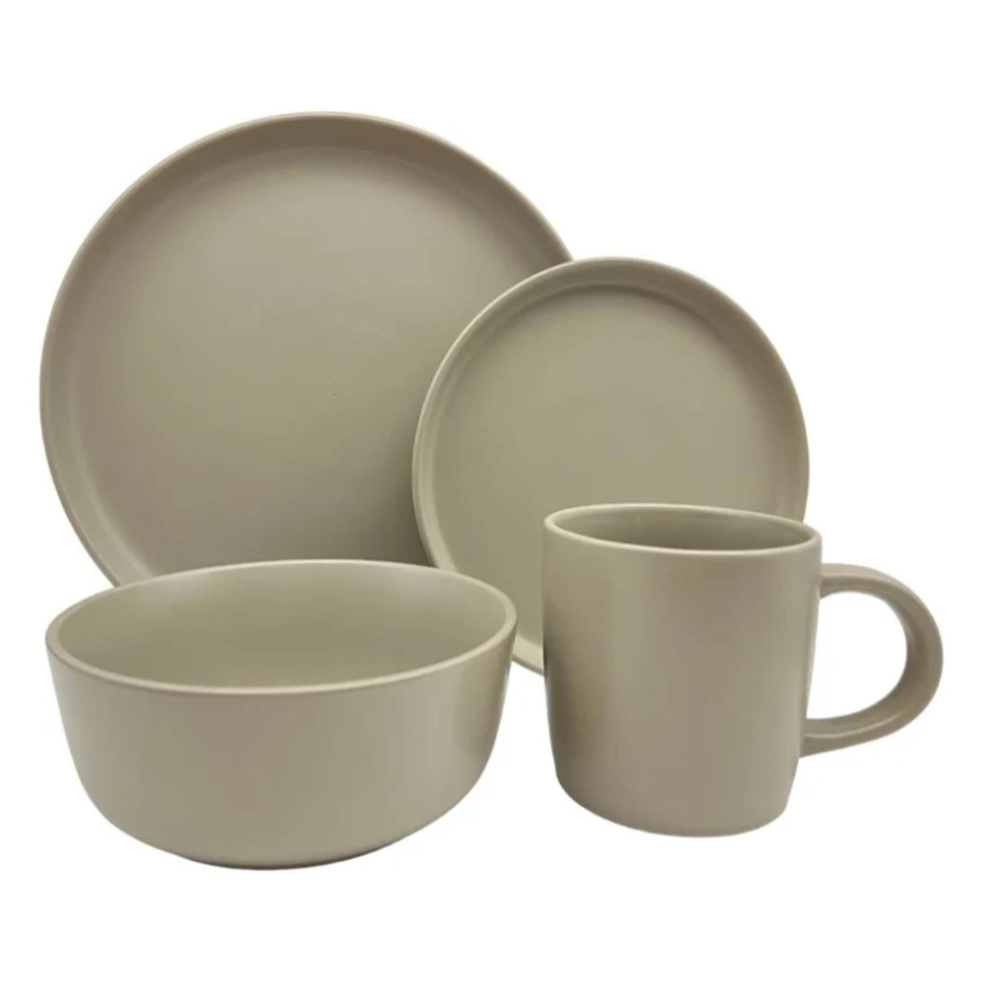 Juego Vajilla 16 piezas Selecta beige lisa