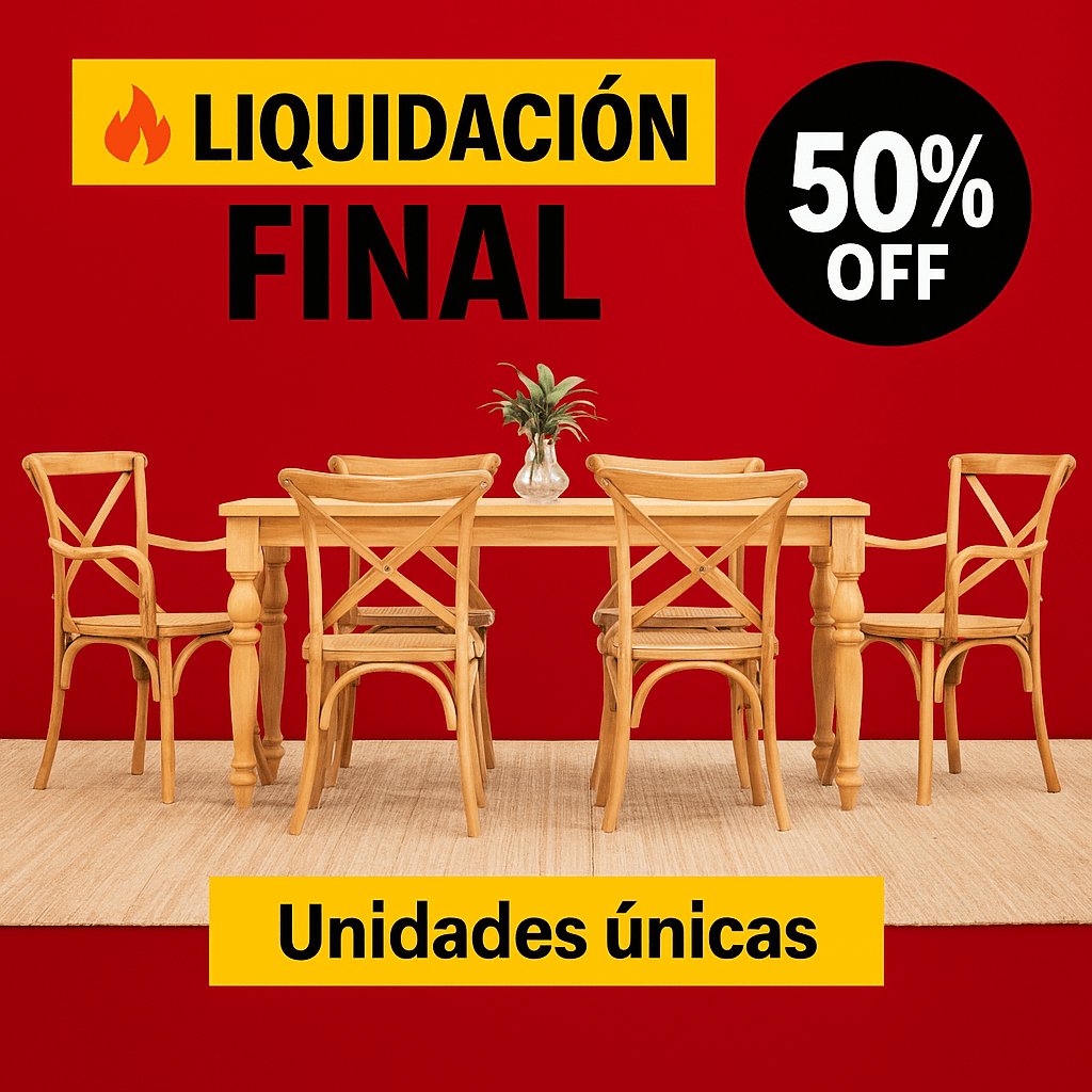 Juego de comedor Paul Teca + 6 sillas